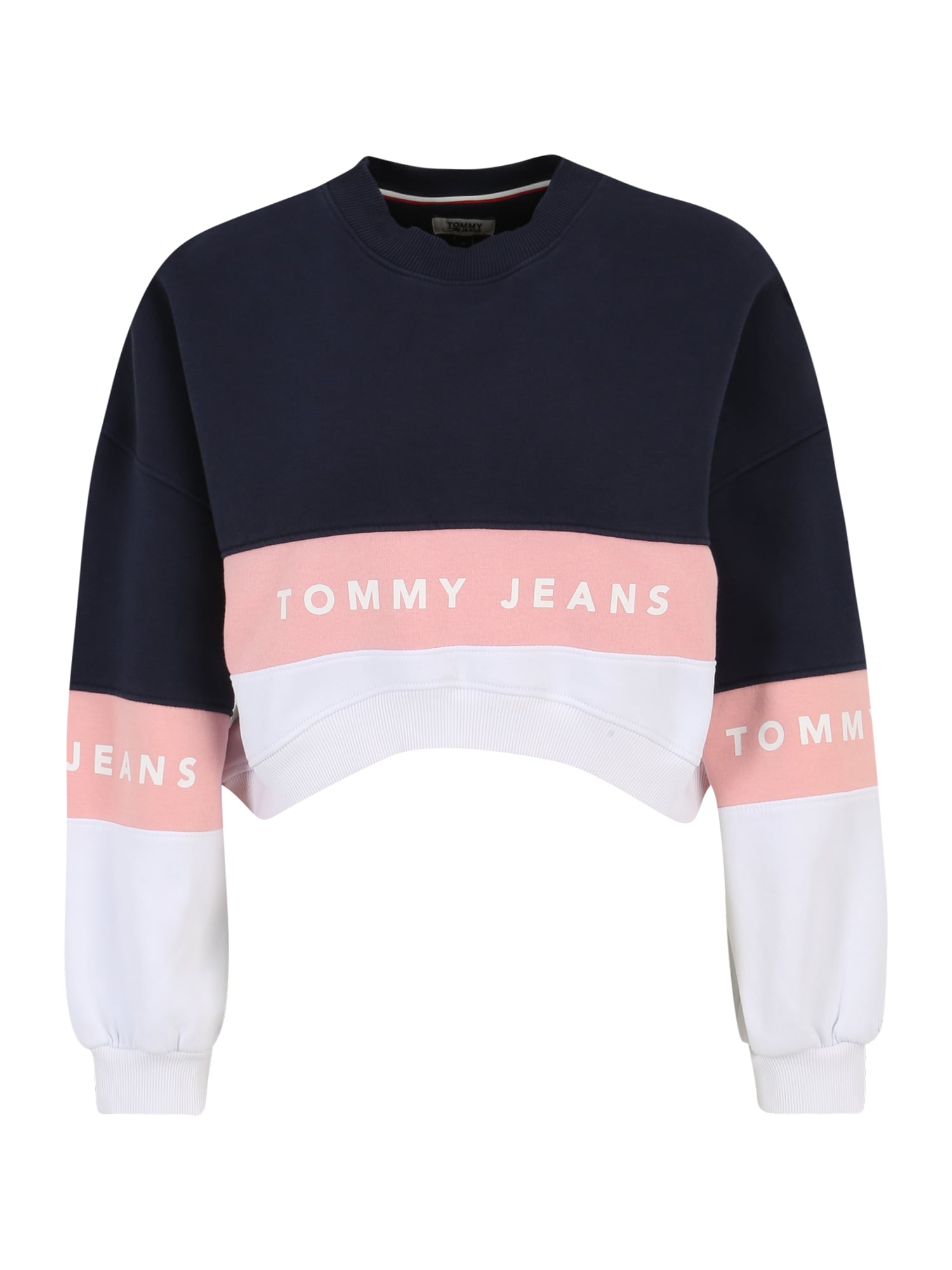 Tommy Remixed Majica  mornarska / pastelno roza / naravno bela