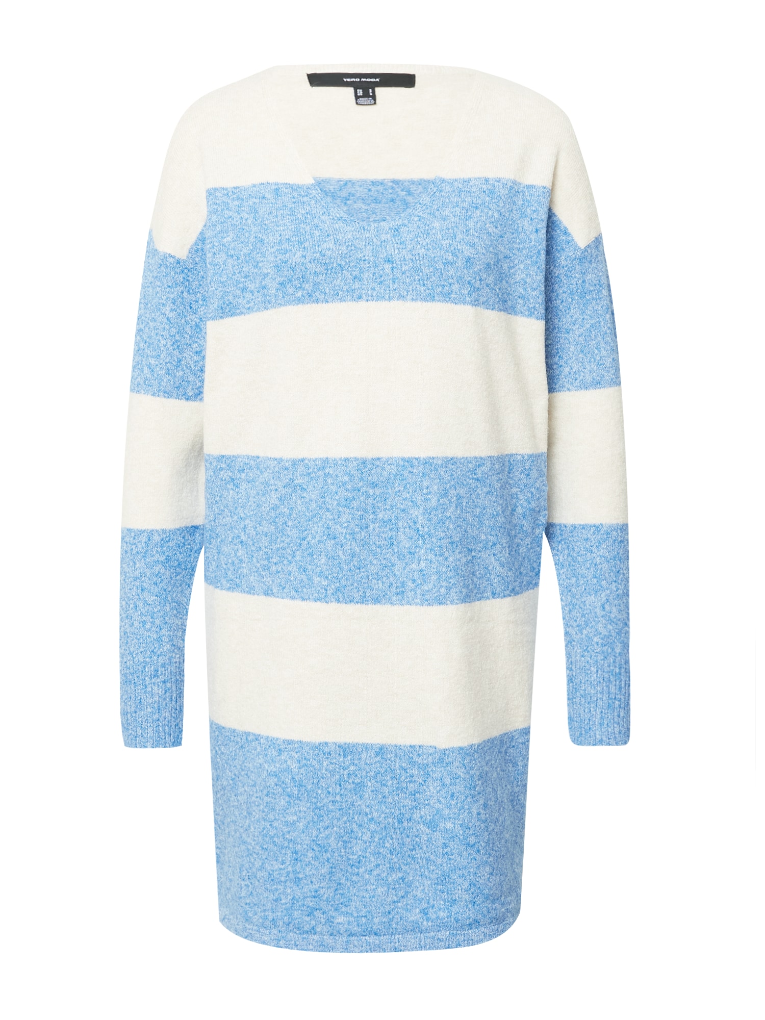 VERO MODA Pletena obleka 'DOFFY'  svetlo modra / off-bela
