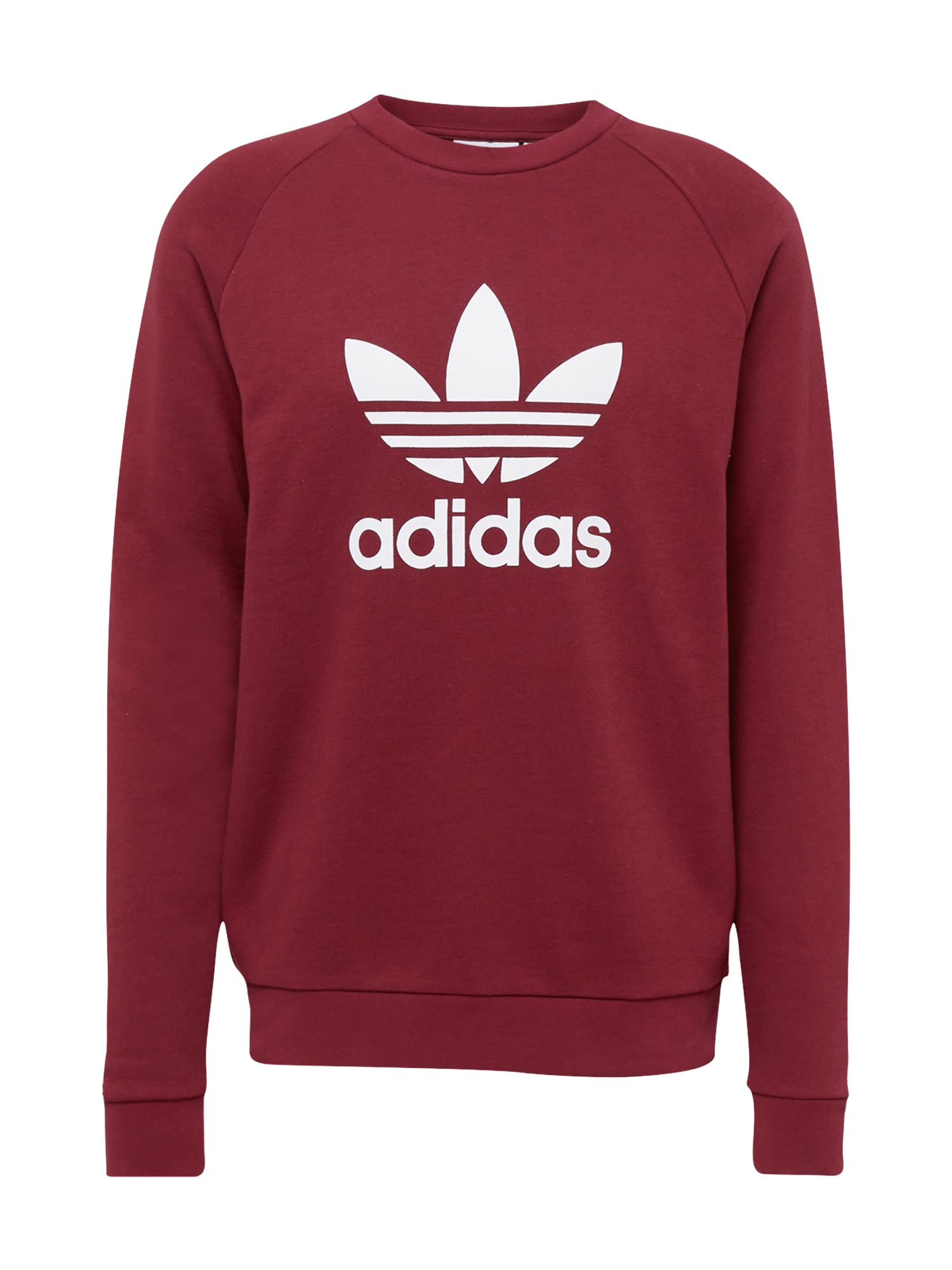 ADIDAS ORIGINALS Majica 'TREFOIL'  vinsko rdeča / bela