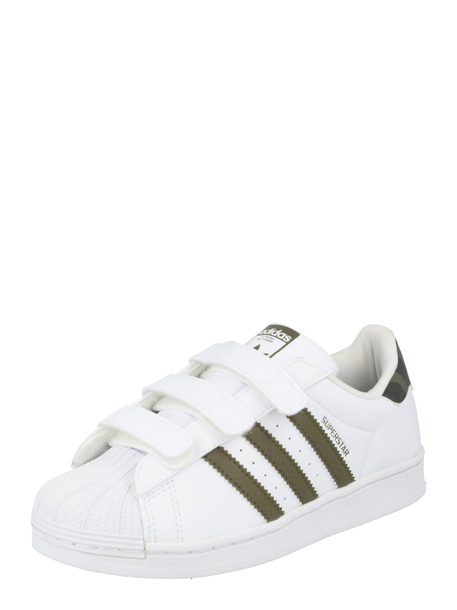 ADIDAS ORIGINALS Superge 'SUPERSTAR'  kaki / bela