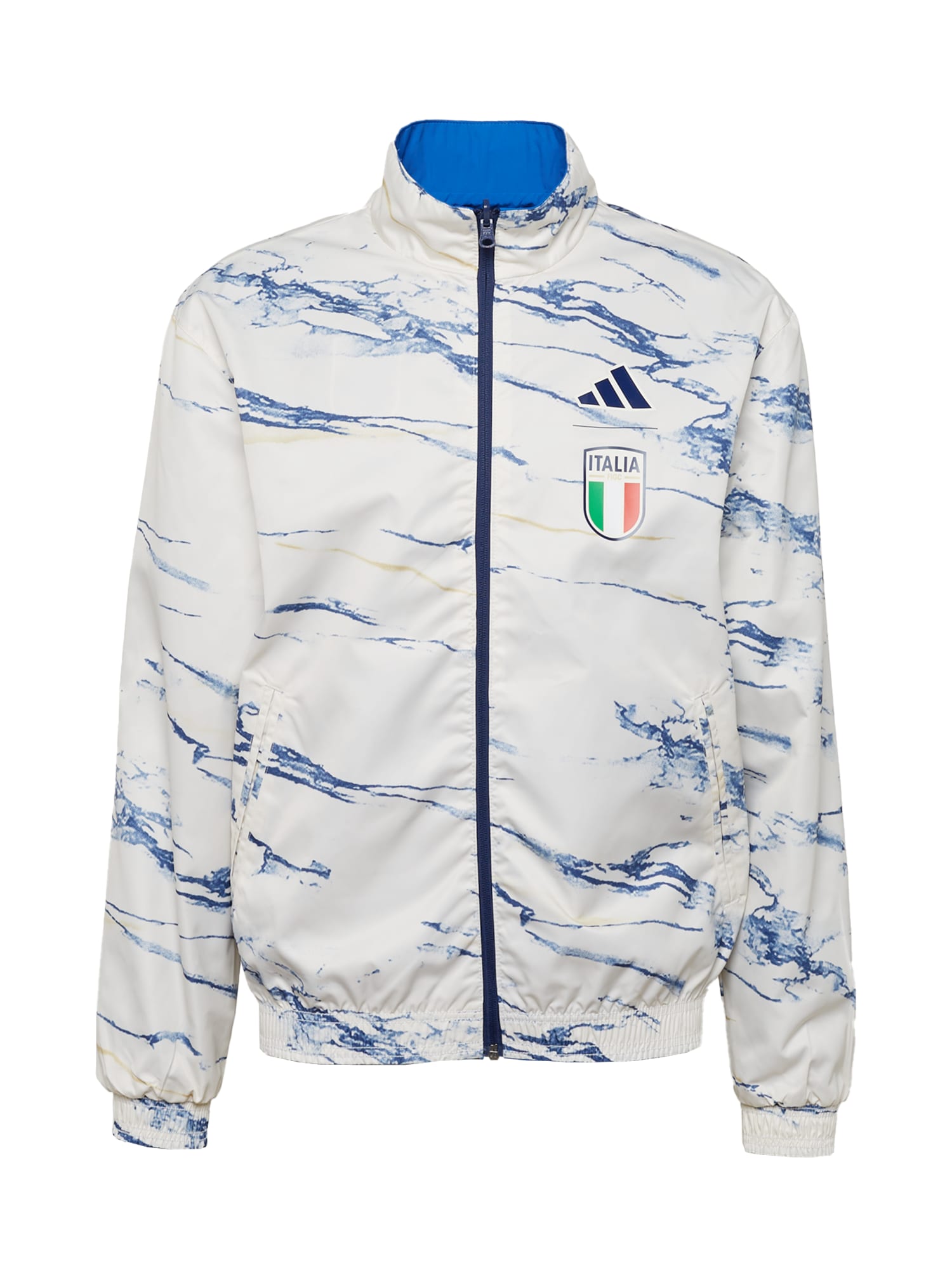 ADIDAS PERFORMANCE Športna jakna 'FIGC ANTHEM'  pesek / nebeško modra / svetlo zelena / bela