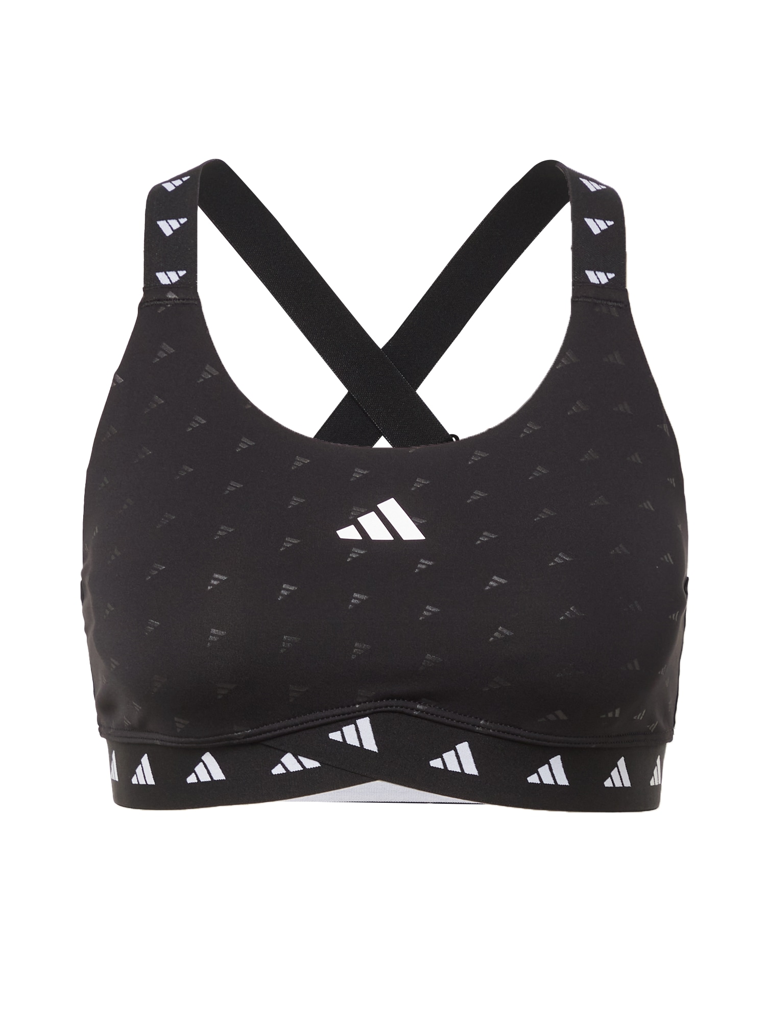 ADIDAS PERFORMANCE Športni nederček  črna / bela