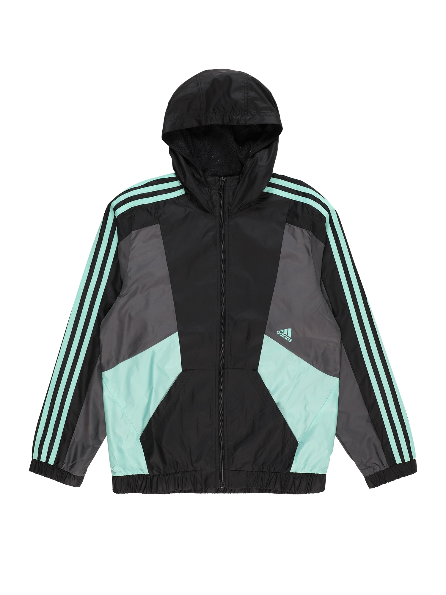 ADIDAS SPORTSWEAR Športna jakna  turkizna / temno siva / črna