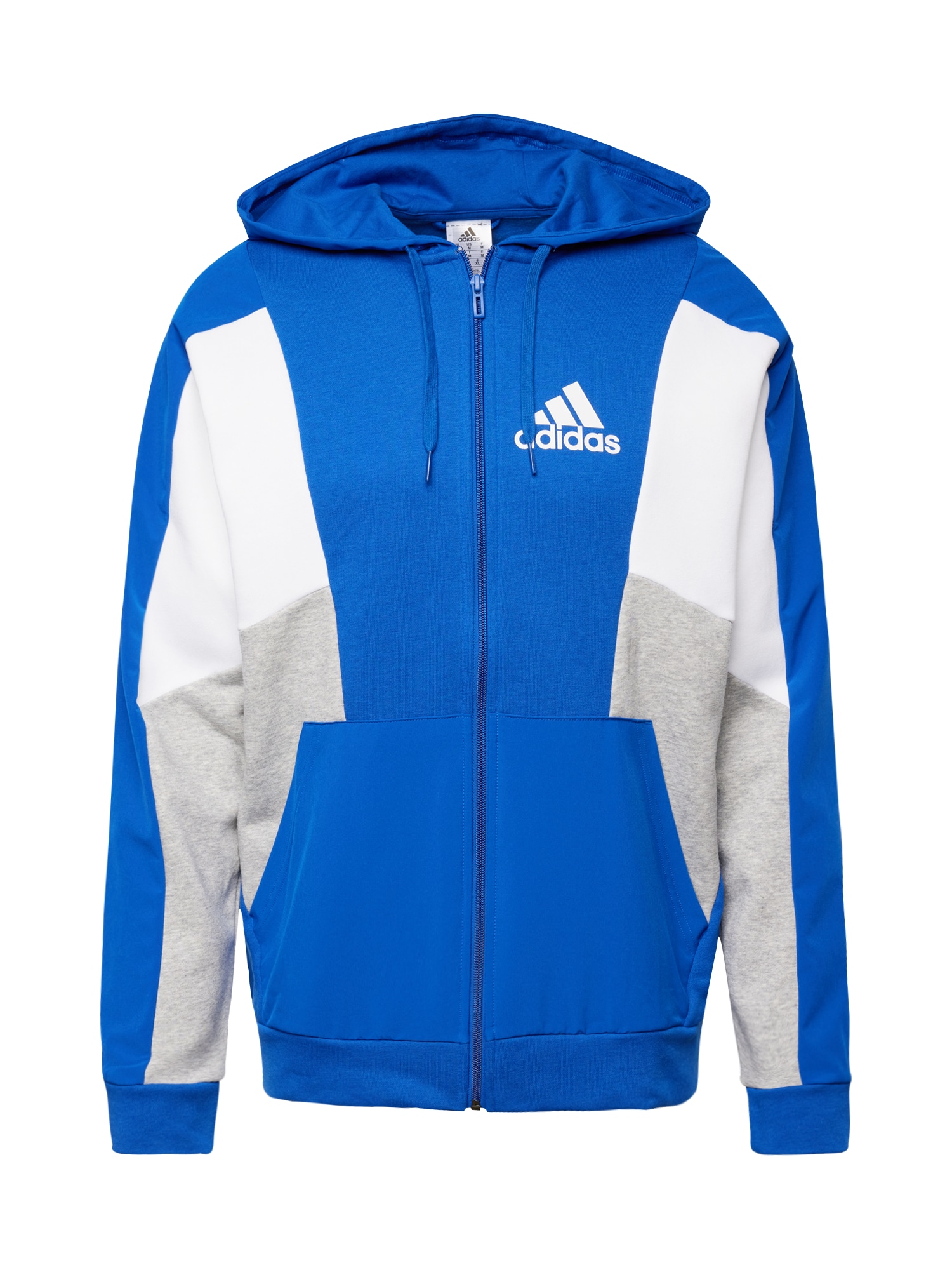 ADIDAS SPORTSWEAR Športna jopa na zadrgo  modra / pegasto siva / bela