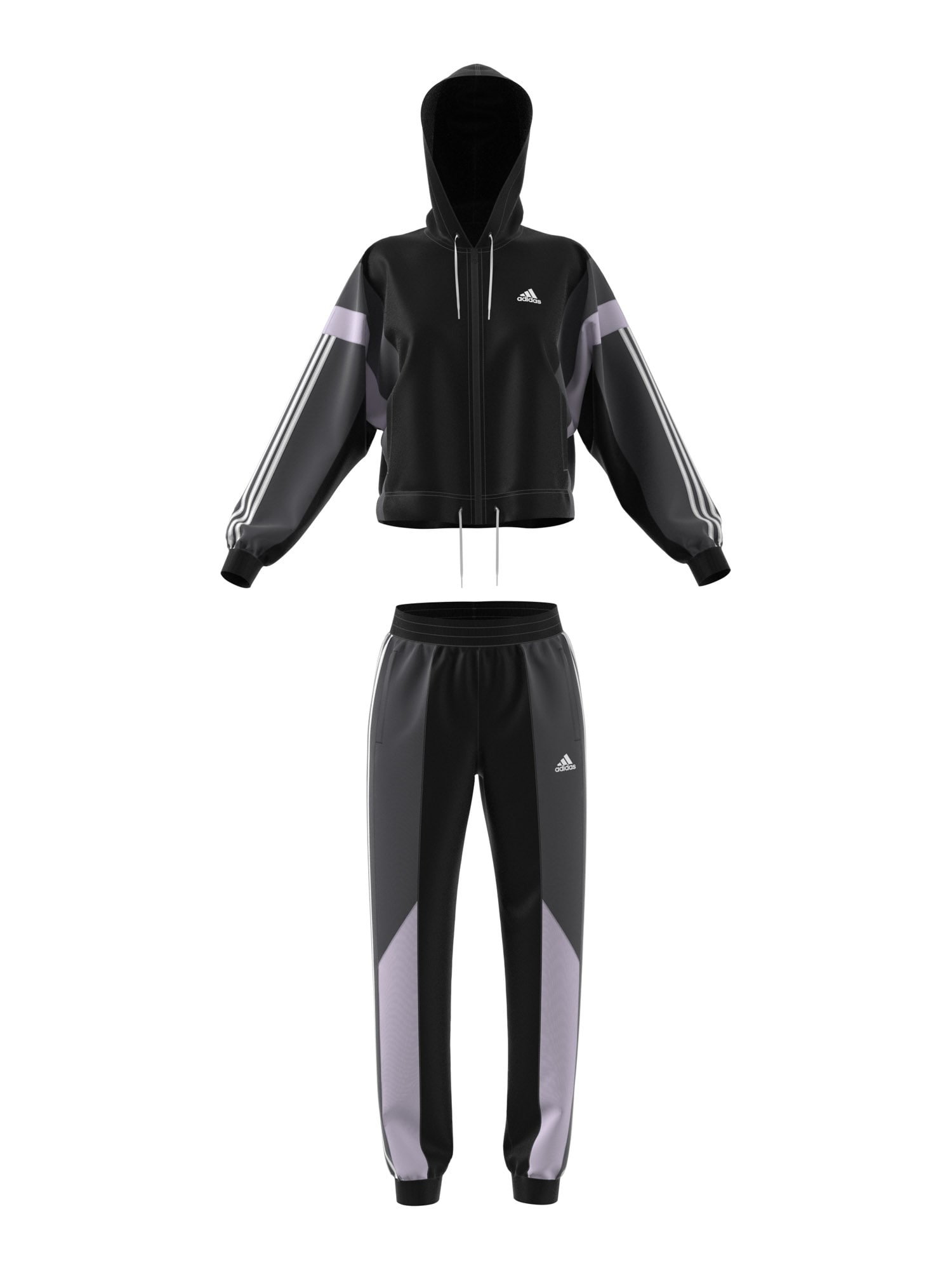 ADIDAS SPORTSWEAR Športna obleka 'GAMETIME'  siva / svetlo siva / črna / bela