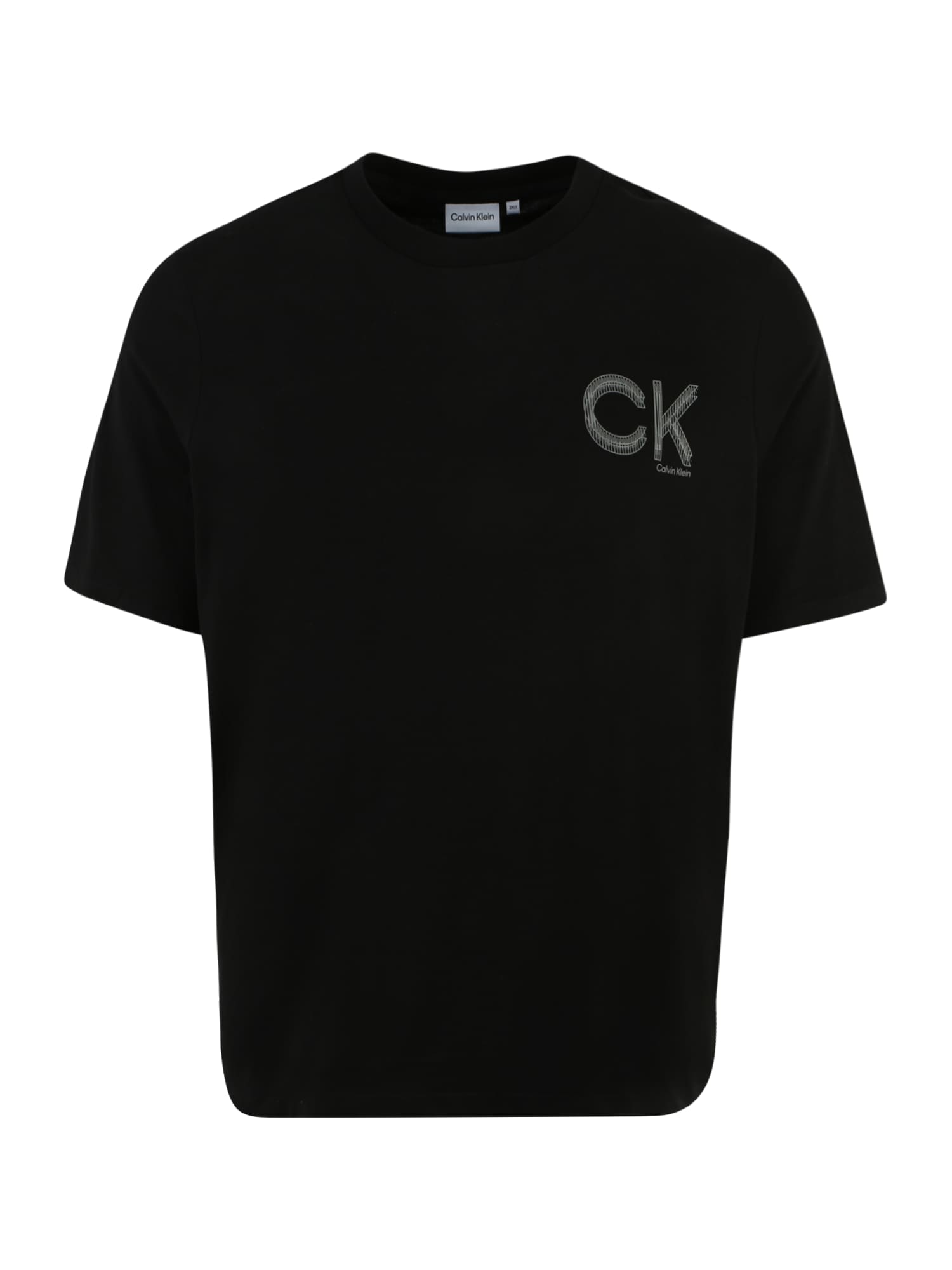 Calvin Klein Big & Tall Majica  siva / črna