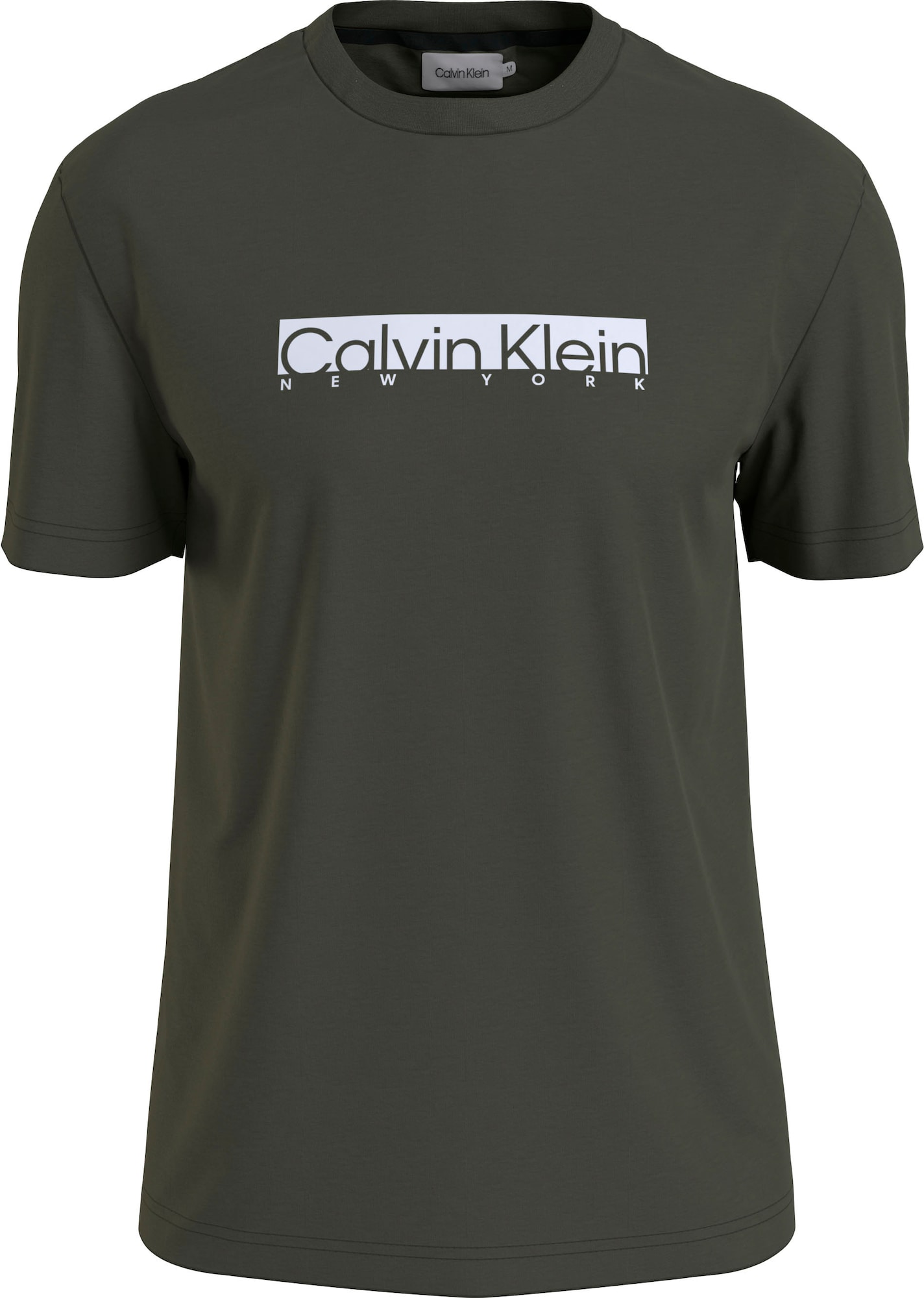 Calvin Klein Majica  temno siva / bela