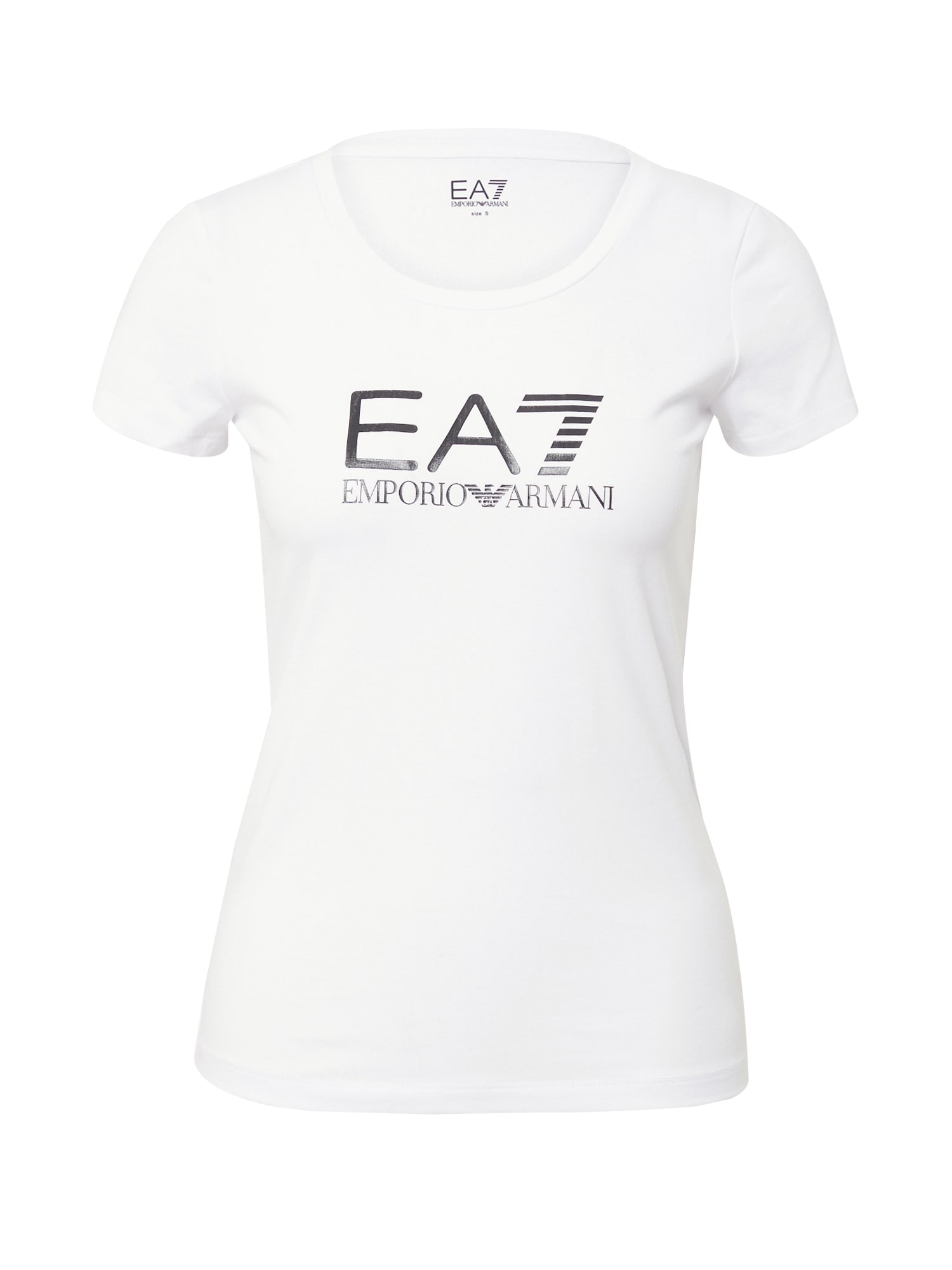 EA7 Emporio Armani Majica  črna / bela
