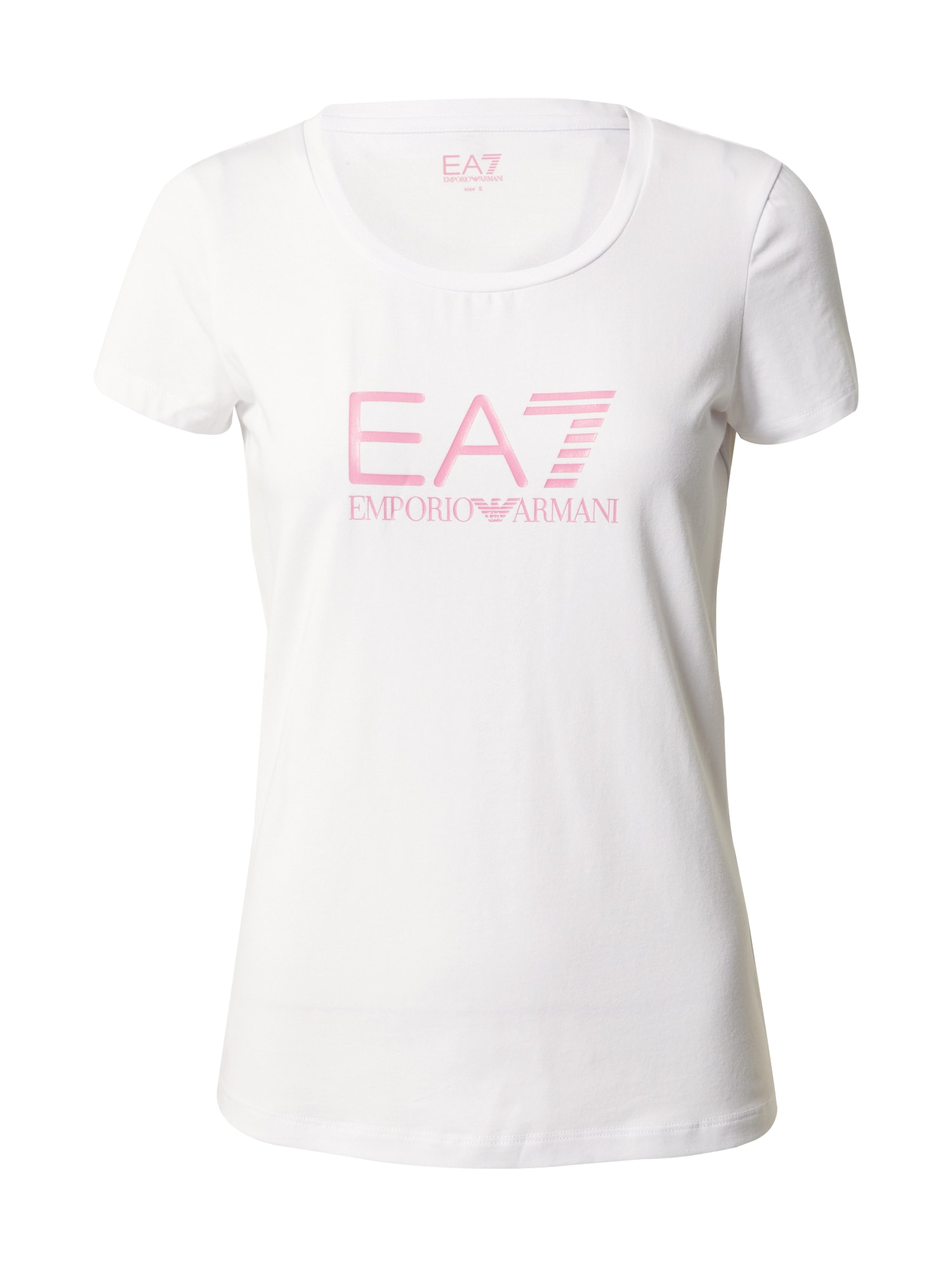 EA7 Emporio Armani Majica  svetlo roza / bela