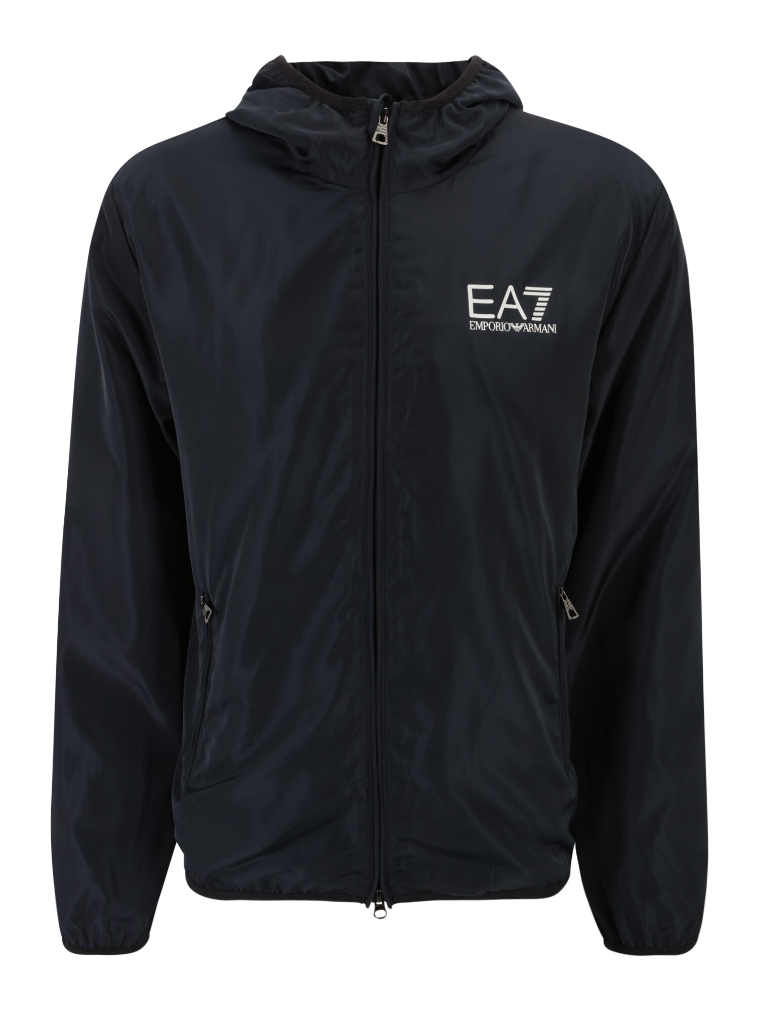 EA7 Emporio Armani Prehodna jakna  nočno modra / bela