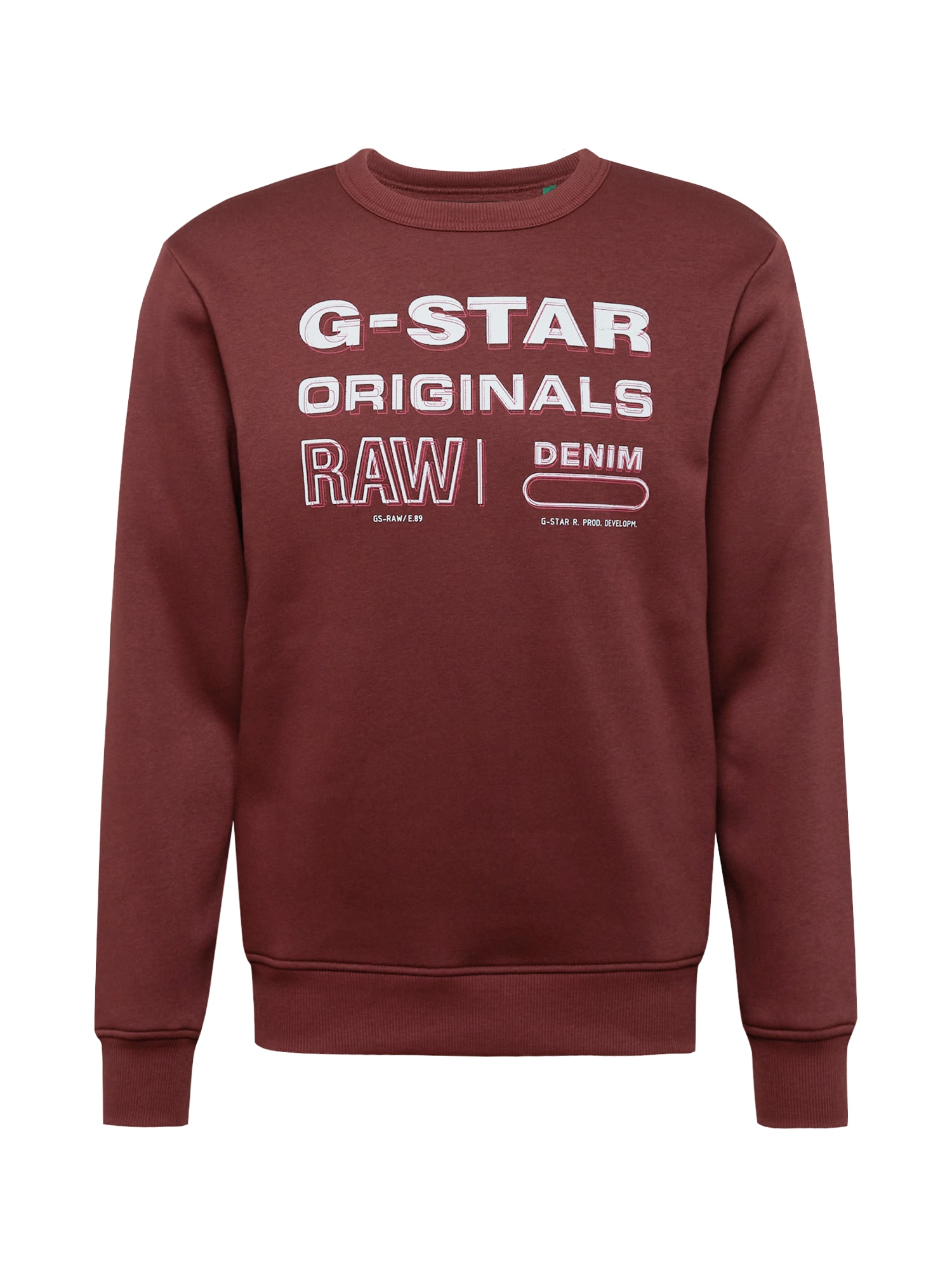 G-Star RAW Majica  rdeče vijolična / bela