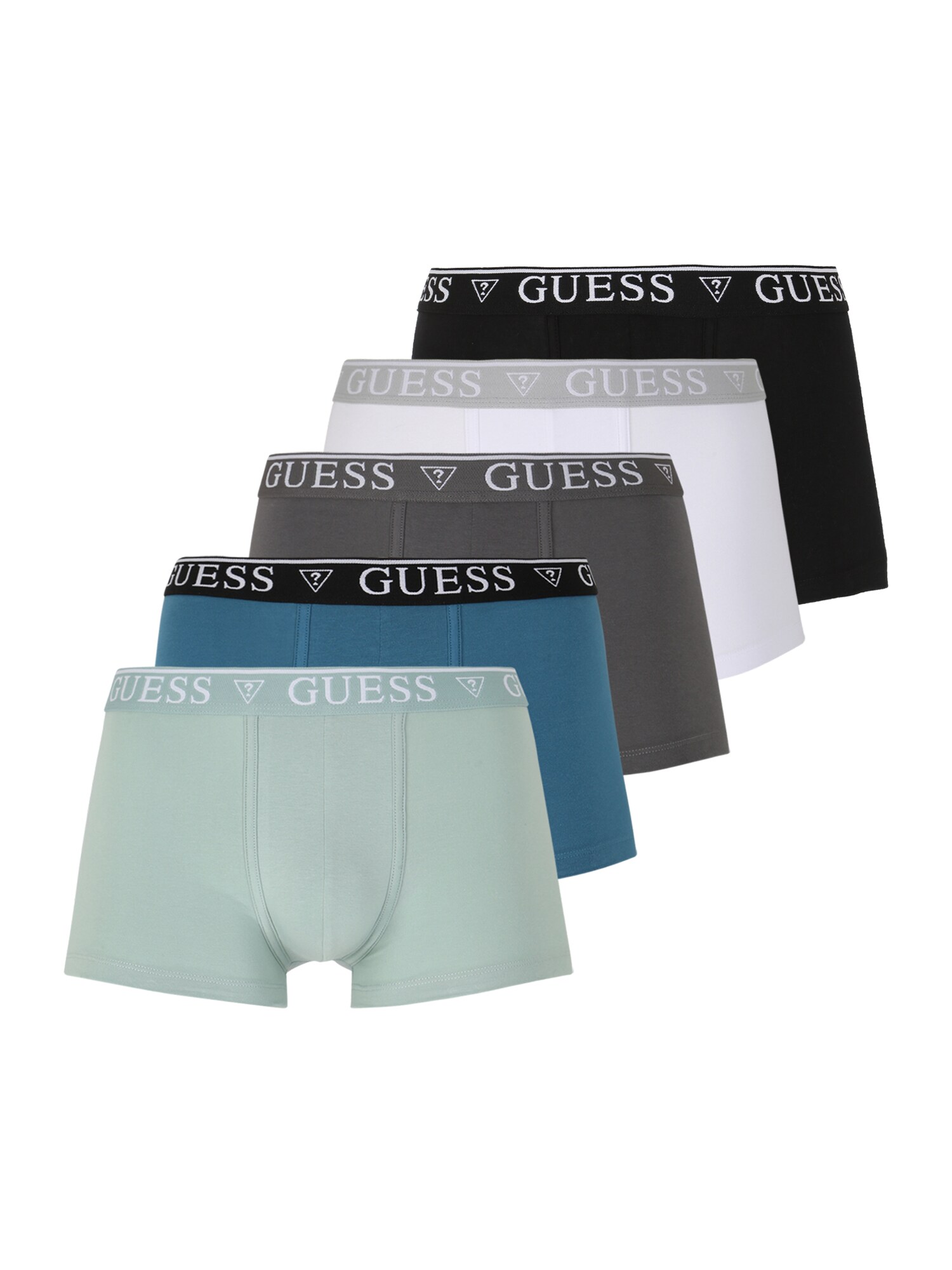 GUESS Boksarice  antracit / petrol / pastelno zelena / bela