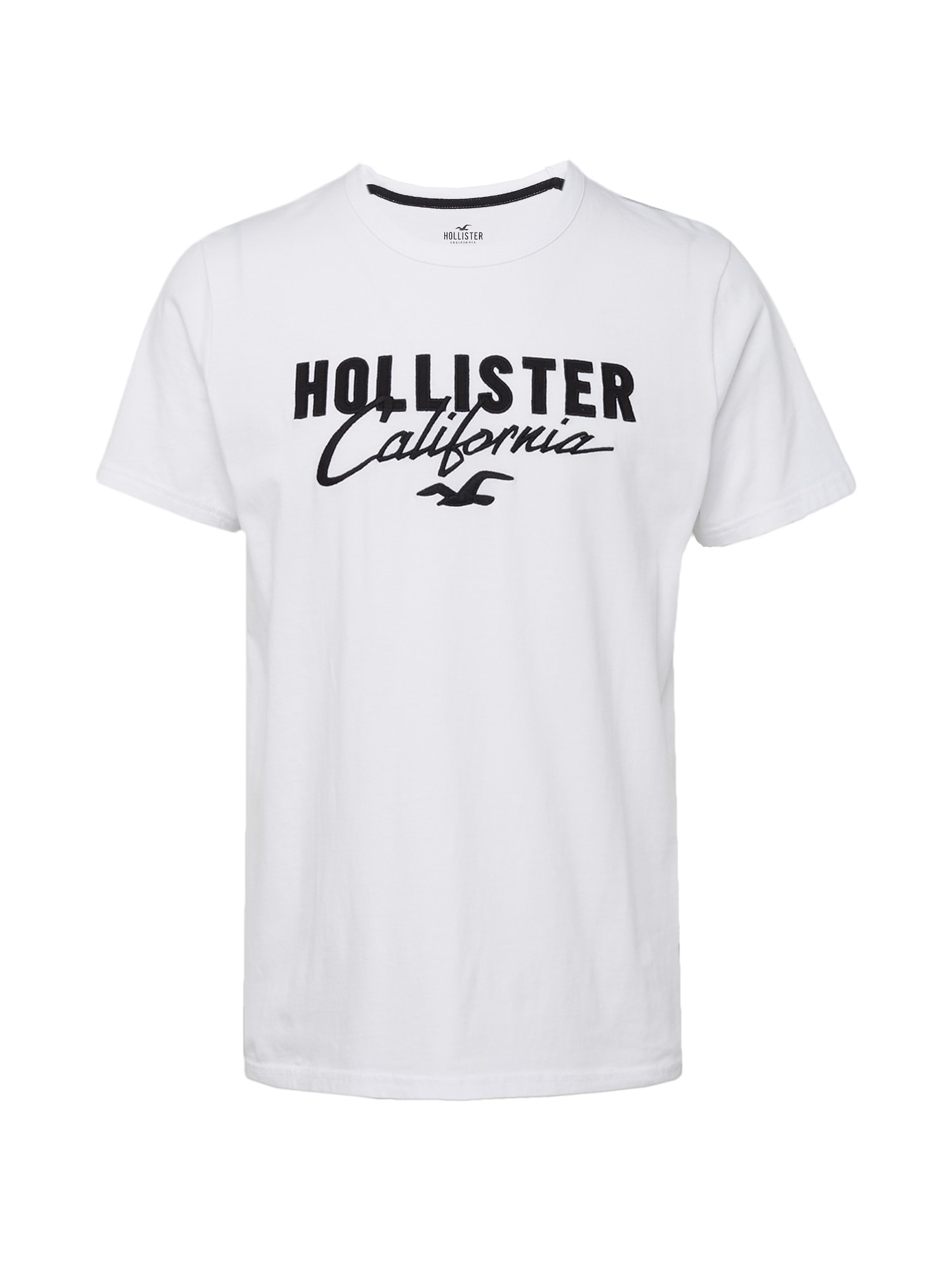 HOLLISTER Majica  črna / bela