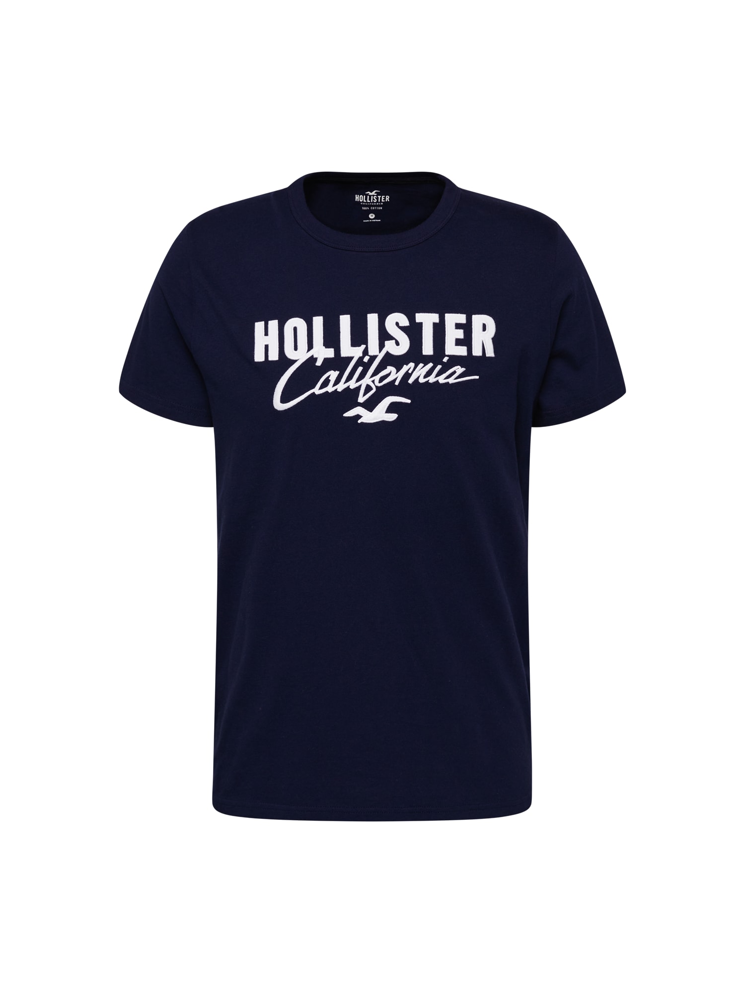 HOLLISTER Majica  marine / bela