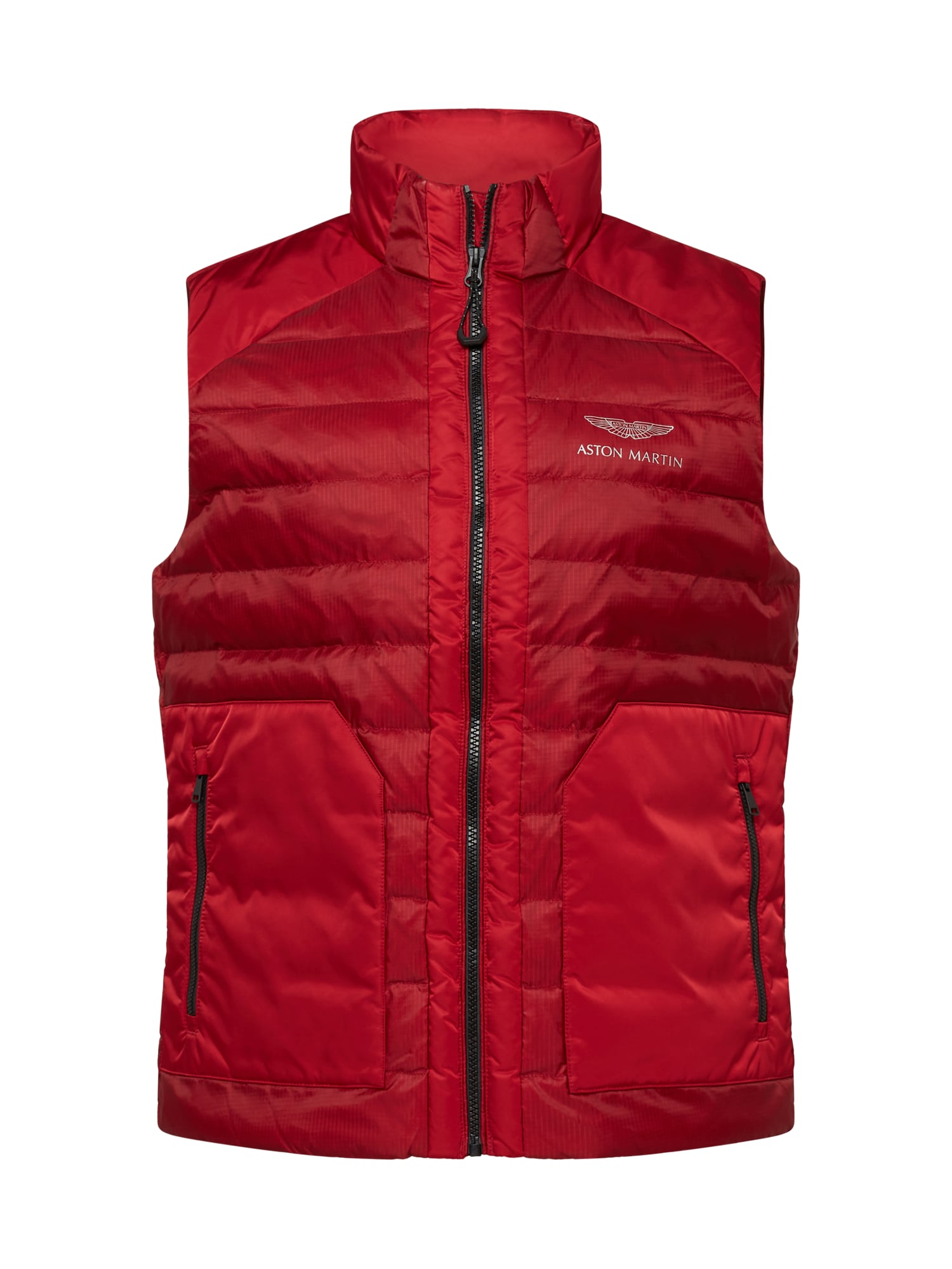 Hackett London Brezrokavnik  karminsko rdeča