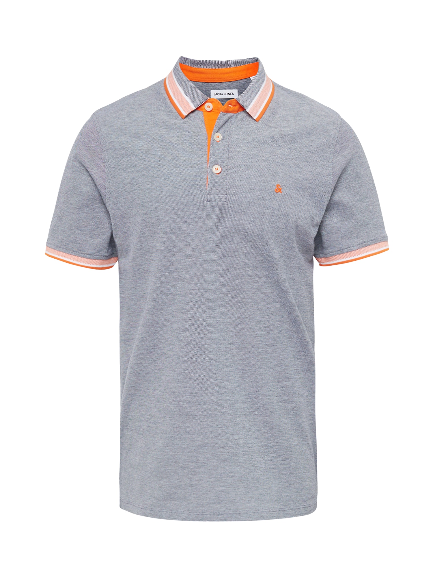 JACK & JONES Majica 'Paulos'  dimno modra / mandarina / bela