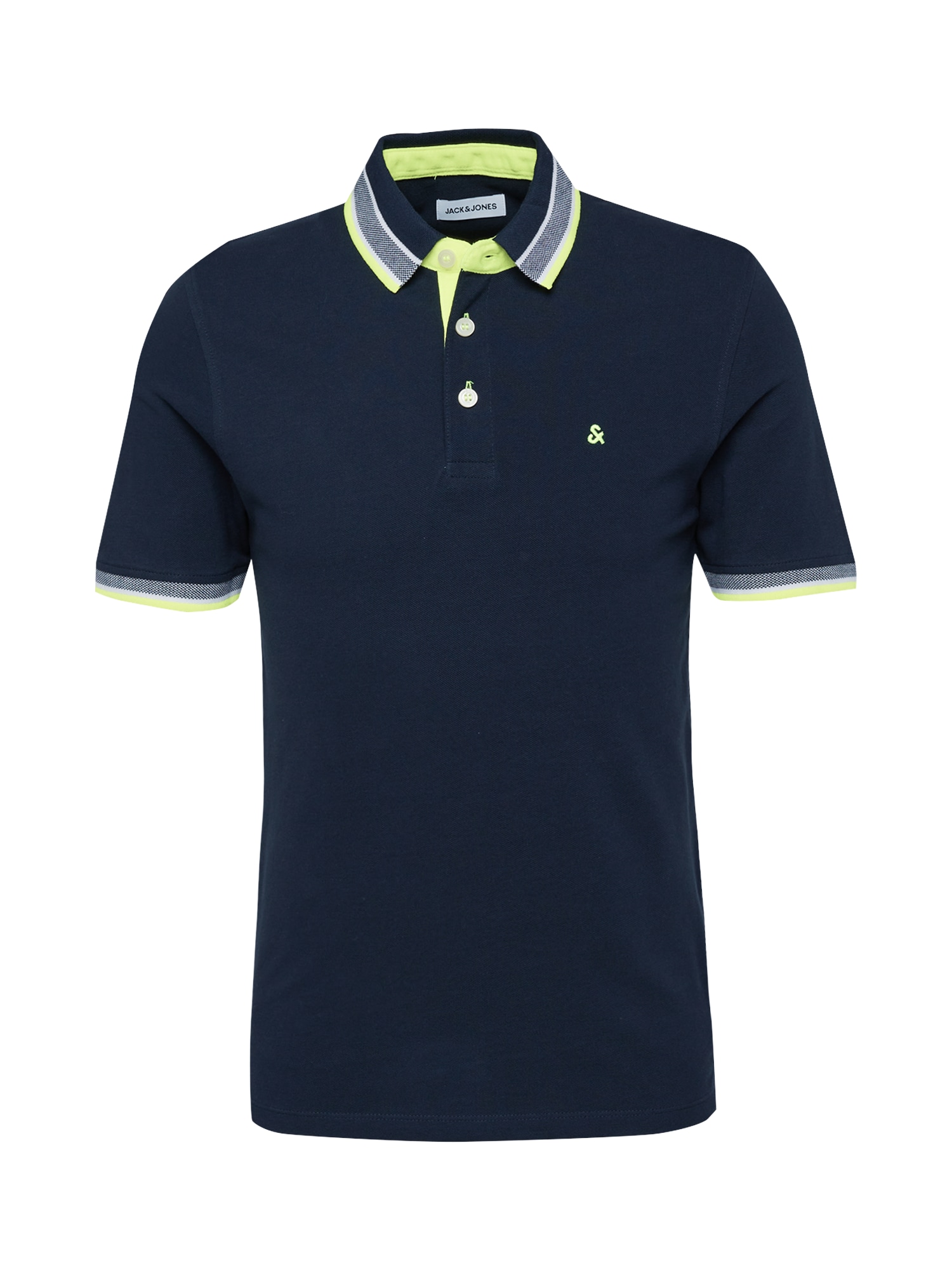 JACK & JONES Majica 'Paulos'  mornarska / pegasto siva / kivi / bela