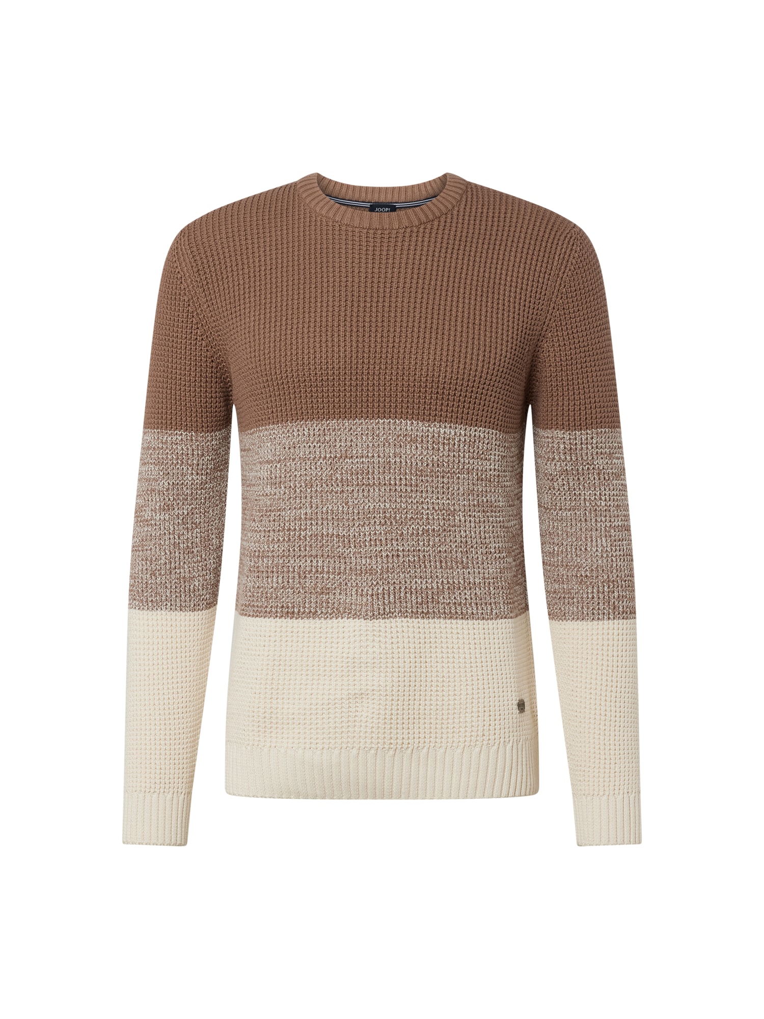 JOOP! Jeans Pulover 'Arvin'  chamois / progasto bež / bela