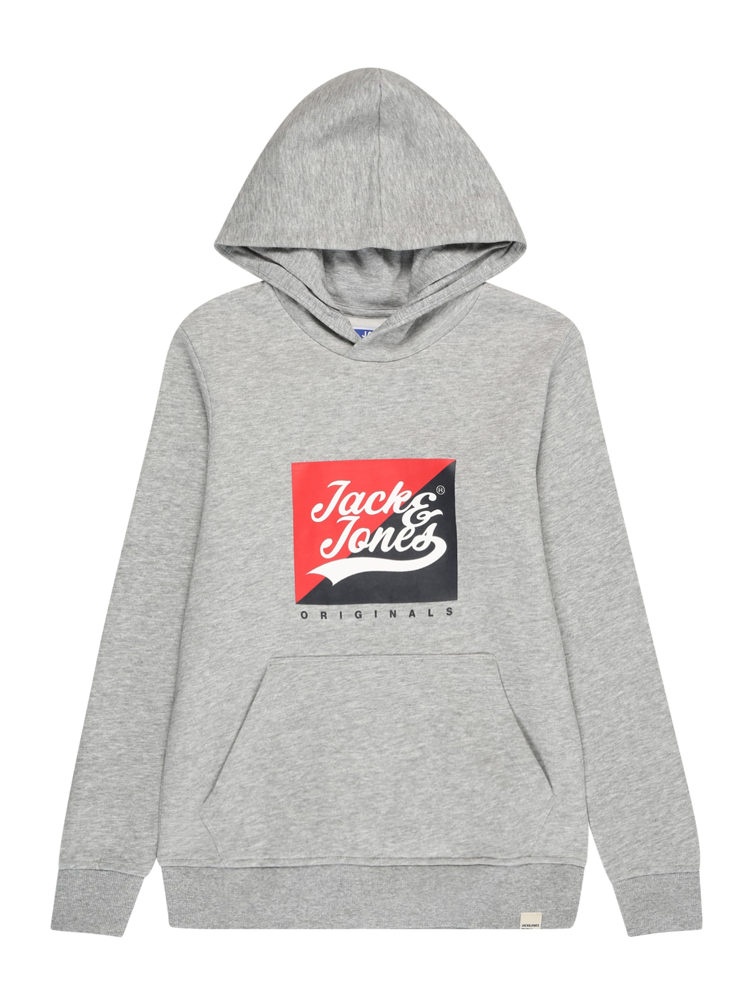 Jack & Jones Junior Majica 'BECKS'  pegasto siva / ognjeno rdeča / črna / bela