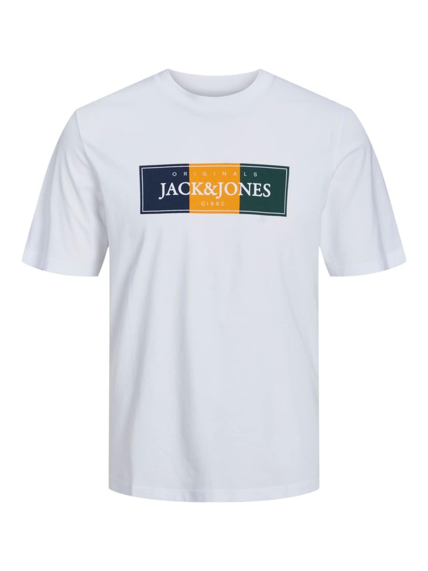 Jack & Jones Junior Majica  rumena / črna / bela