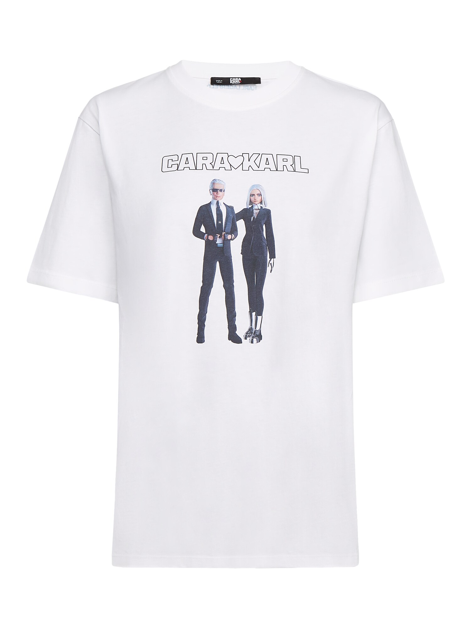 Karl Lagerfeld Majica  bež / črna / bela