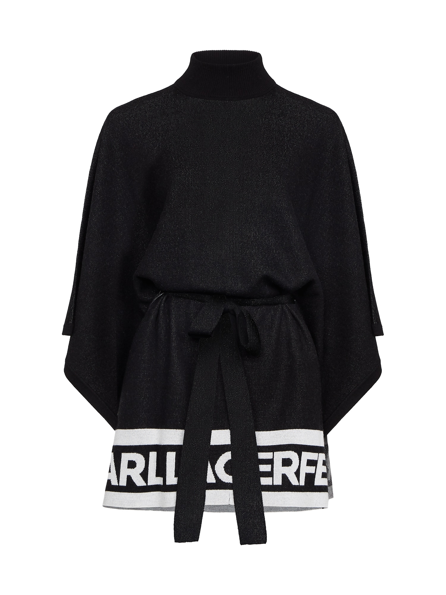 Karl Lagerfeld Širok pulover  črna / bela