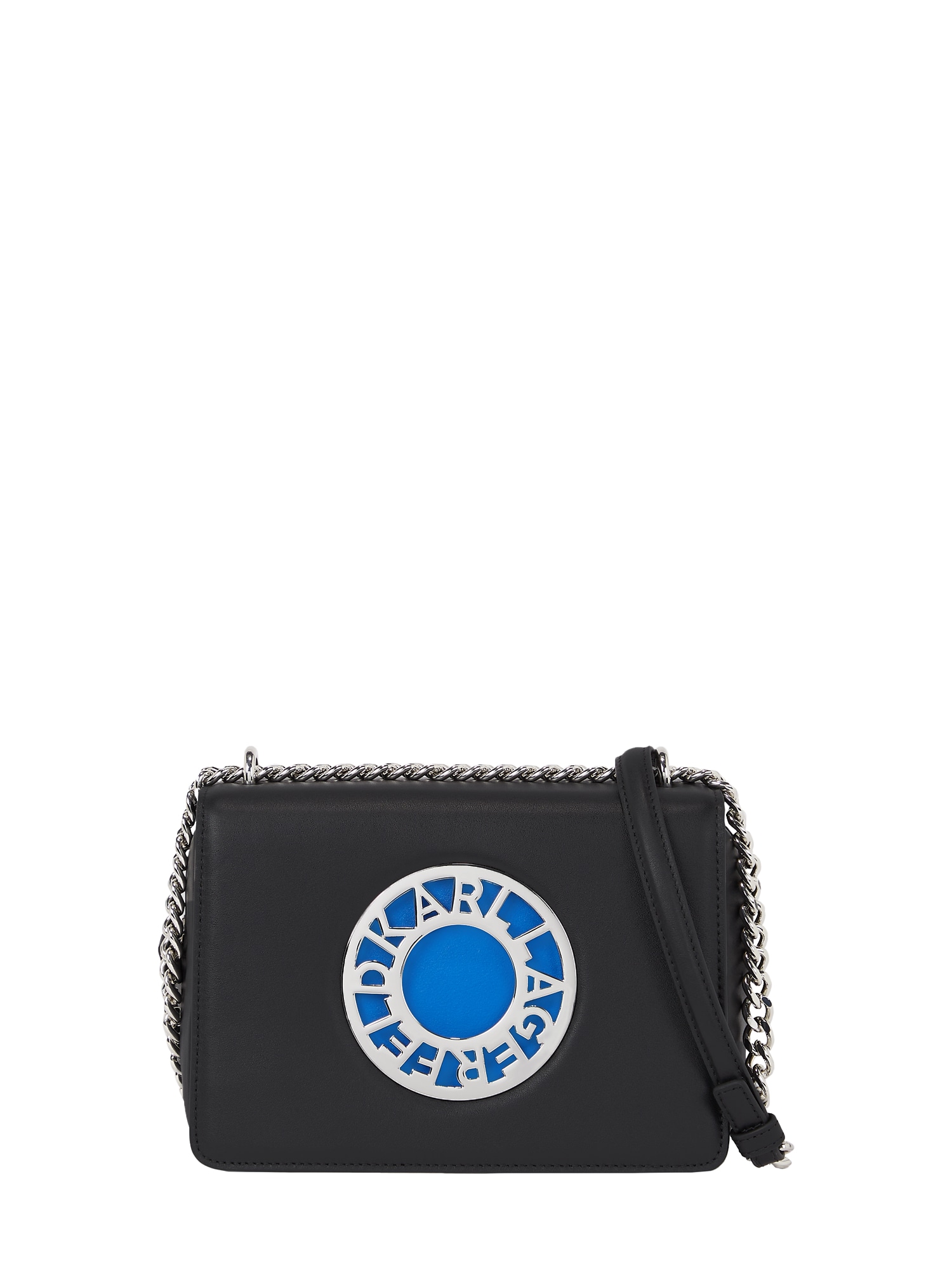 Karl Lagerfeld Torba za čez ramo  modra / črna / srebrna