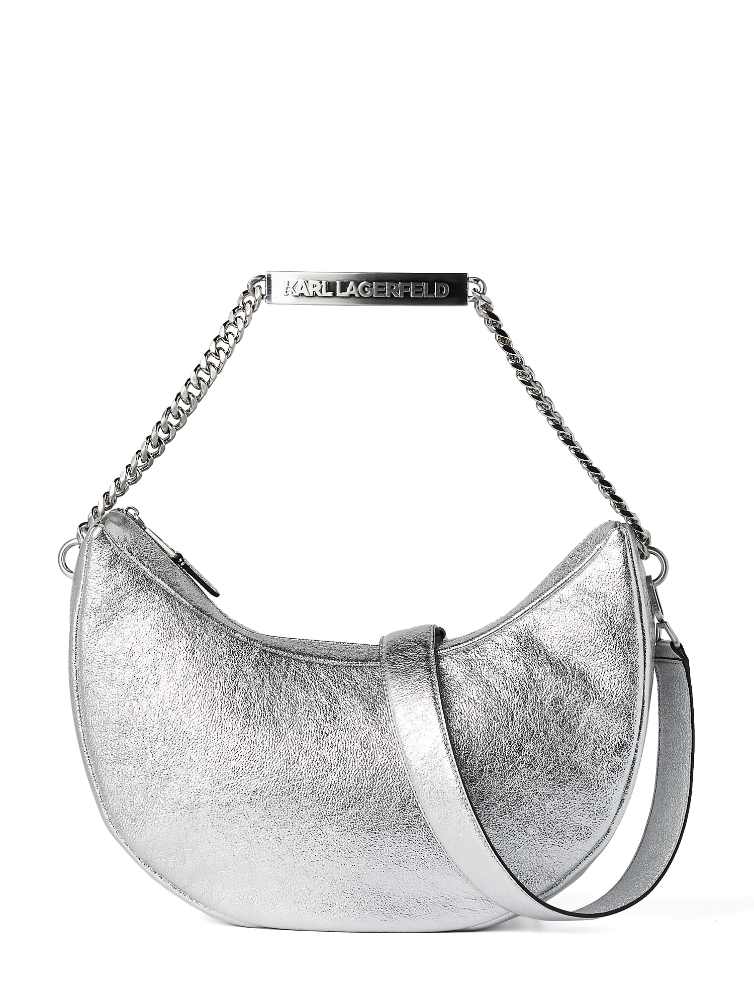 Karl Lagerfeld Torba za čez ramo  srebrna