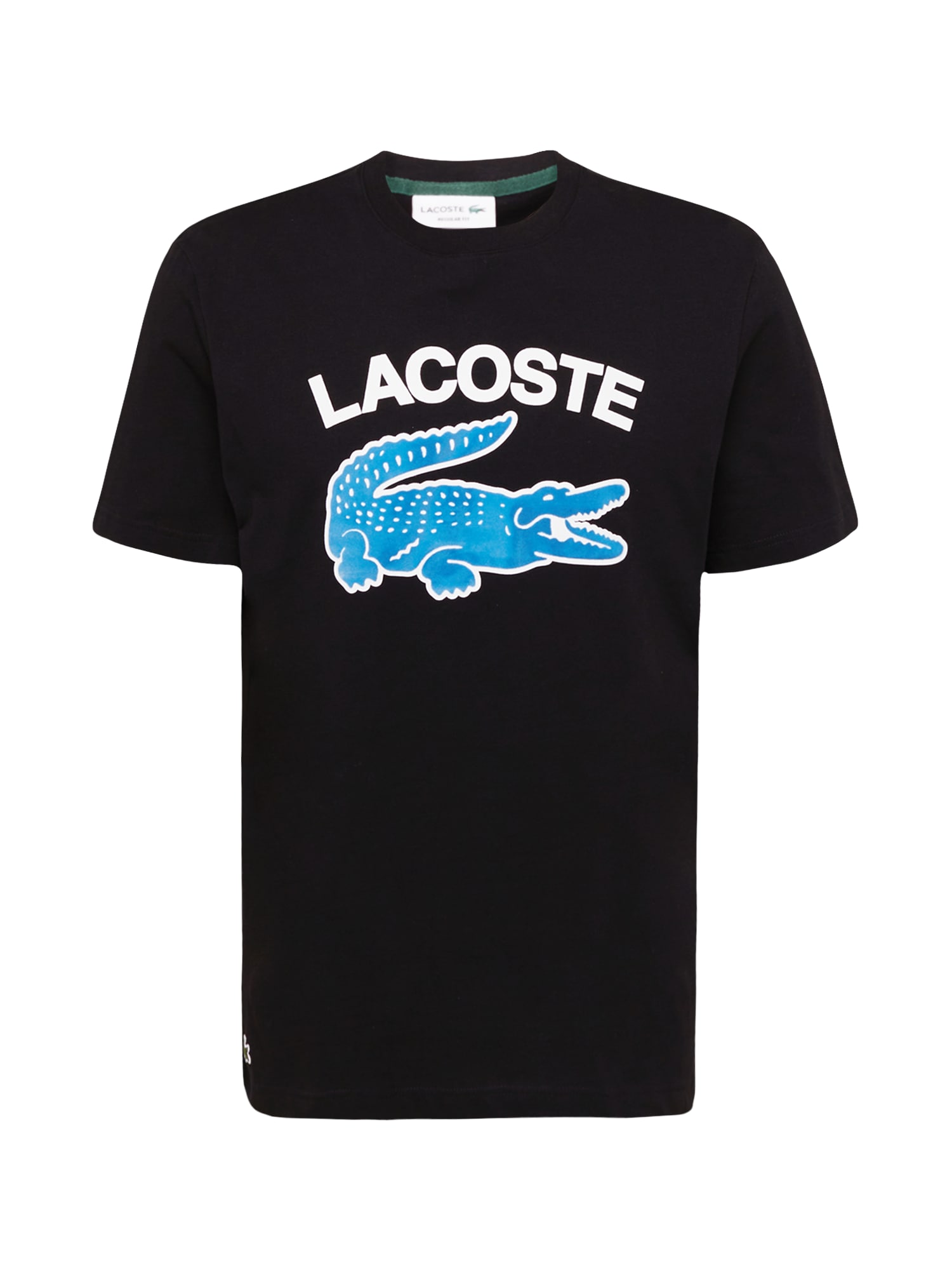 LACOSTE Majica  nebeško modra / črna / bela