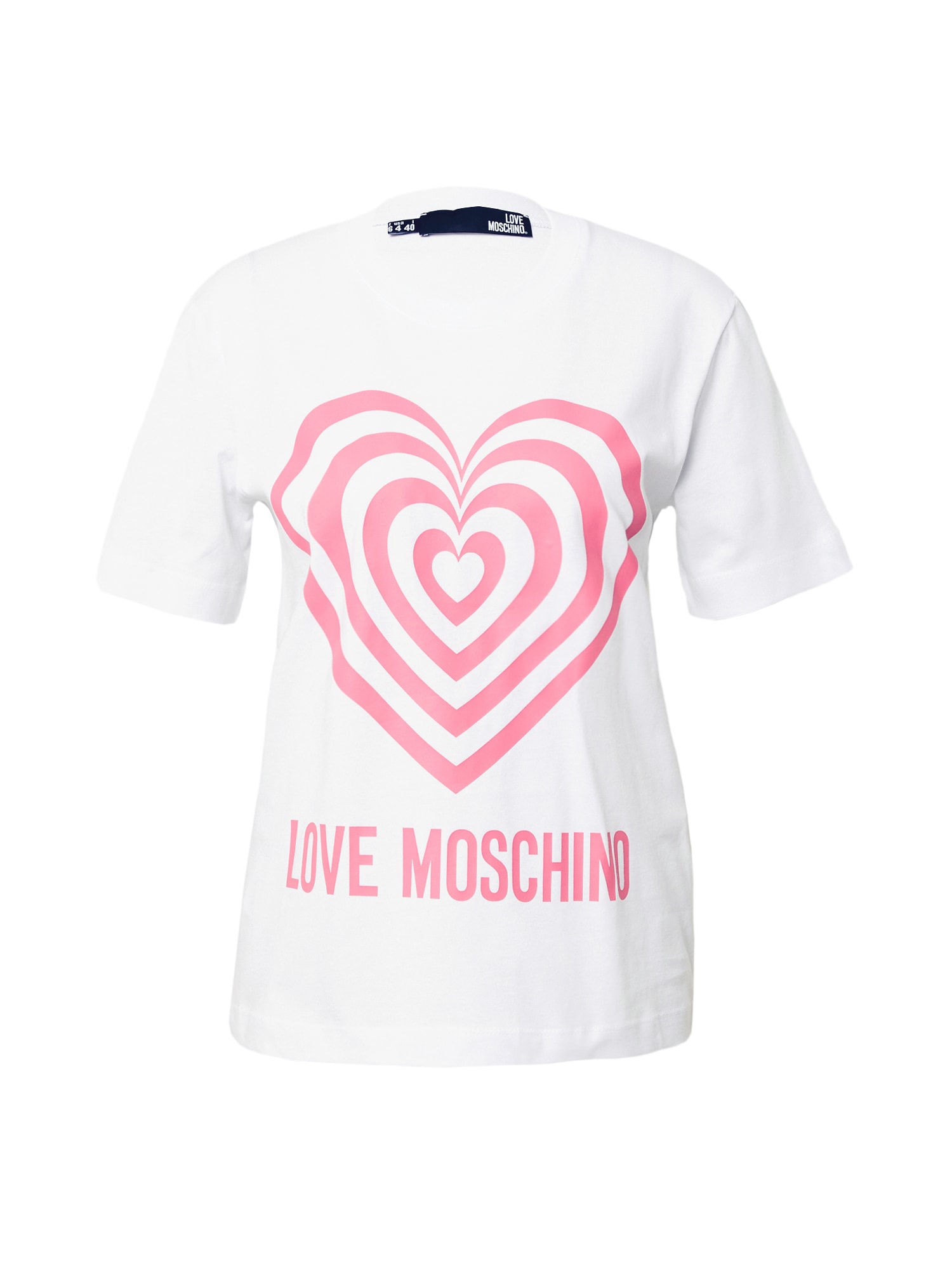 Love Moschino Majica  roza / bela