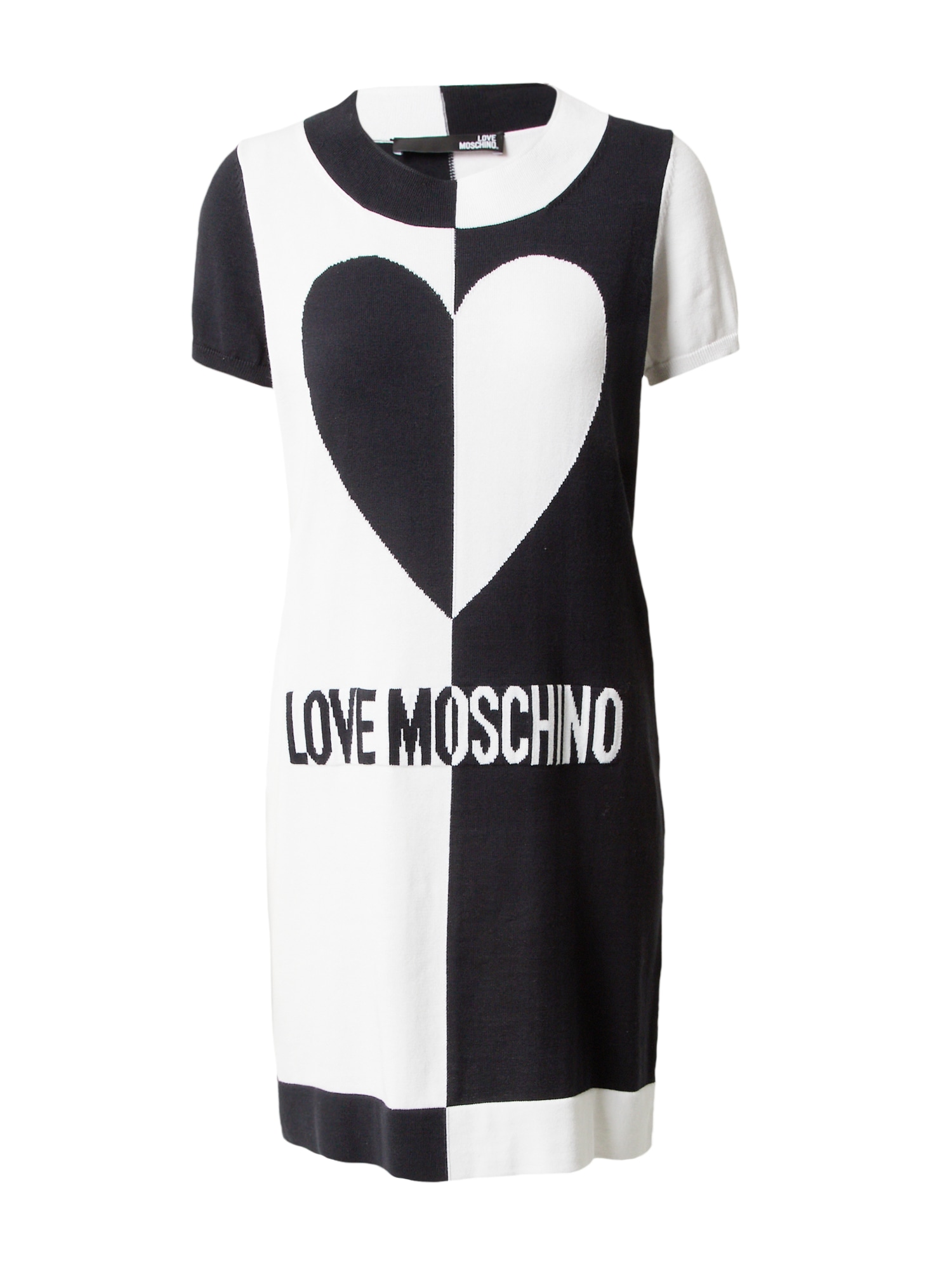 Love Moschino Obleka  črna / bela