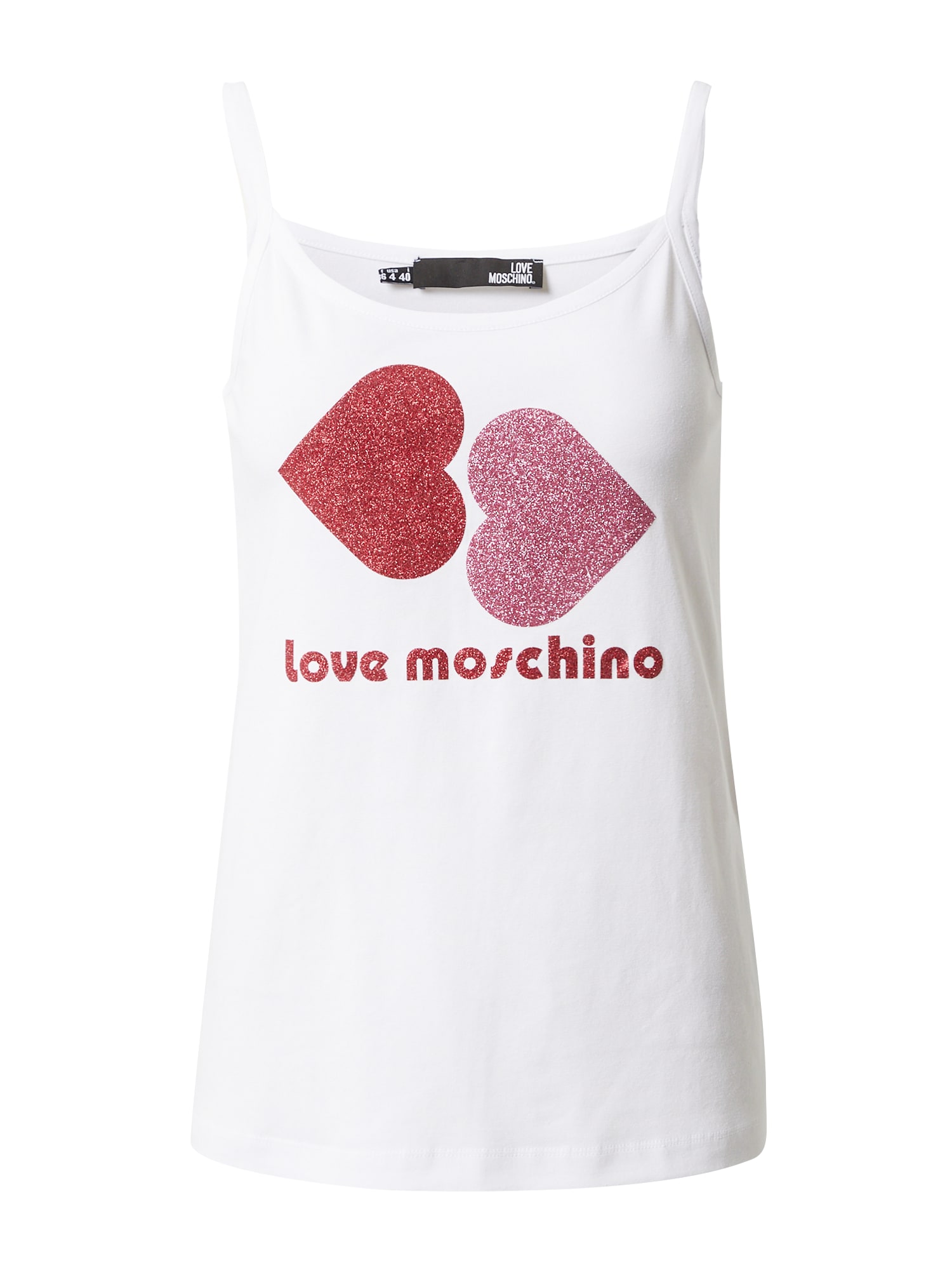 Love Moschino Top  staro roza / temno rdeča / bela