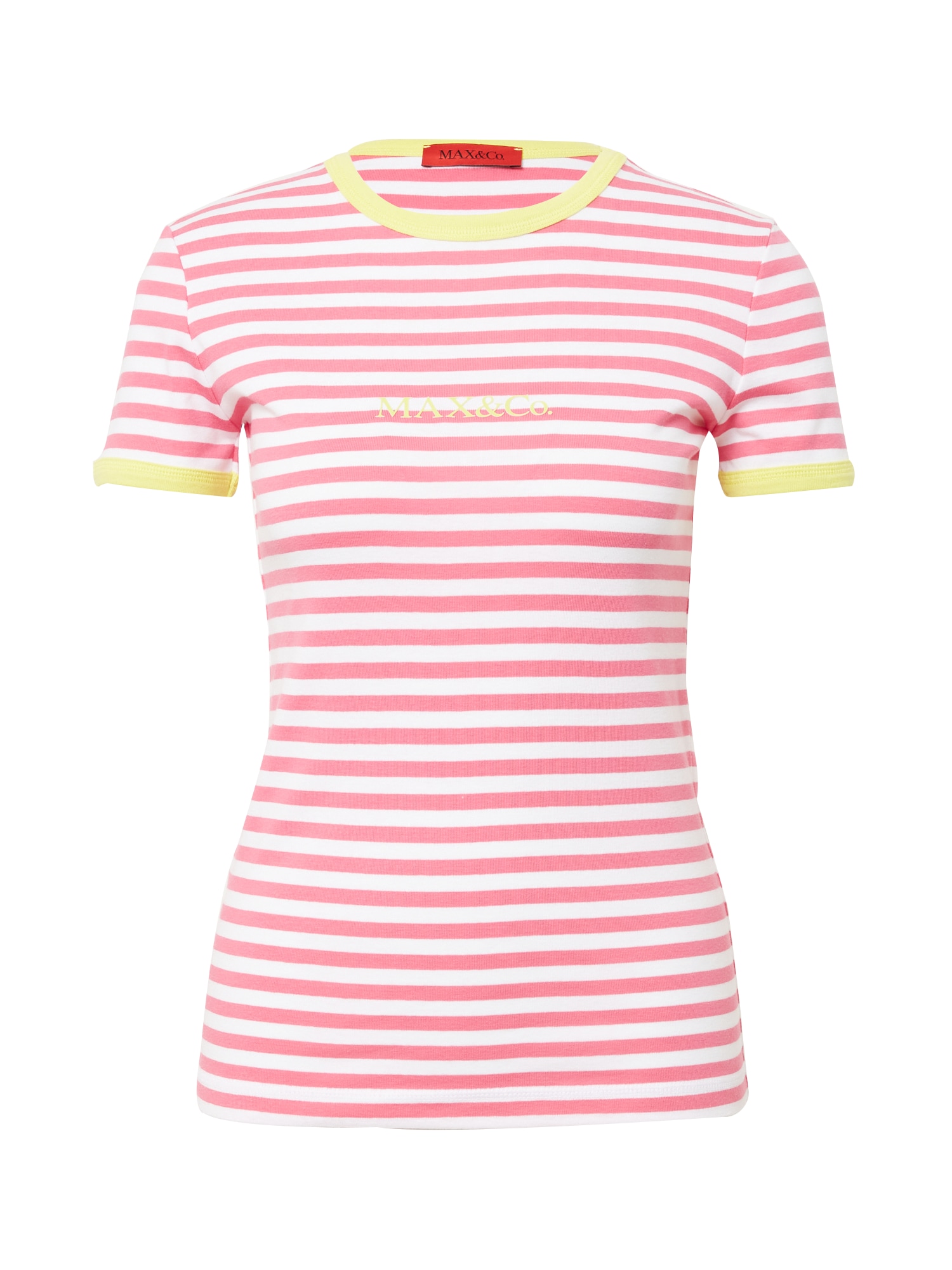 MAX&Co. Majica 'ORARIO'  rumena / roza / bela