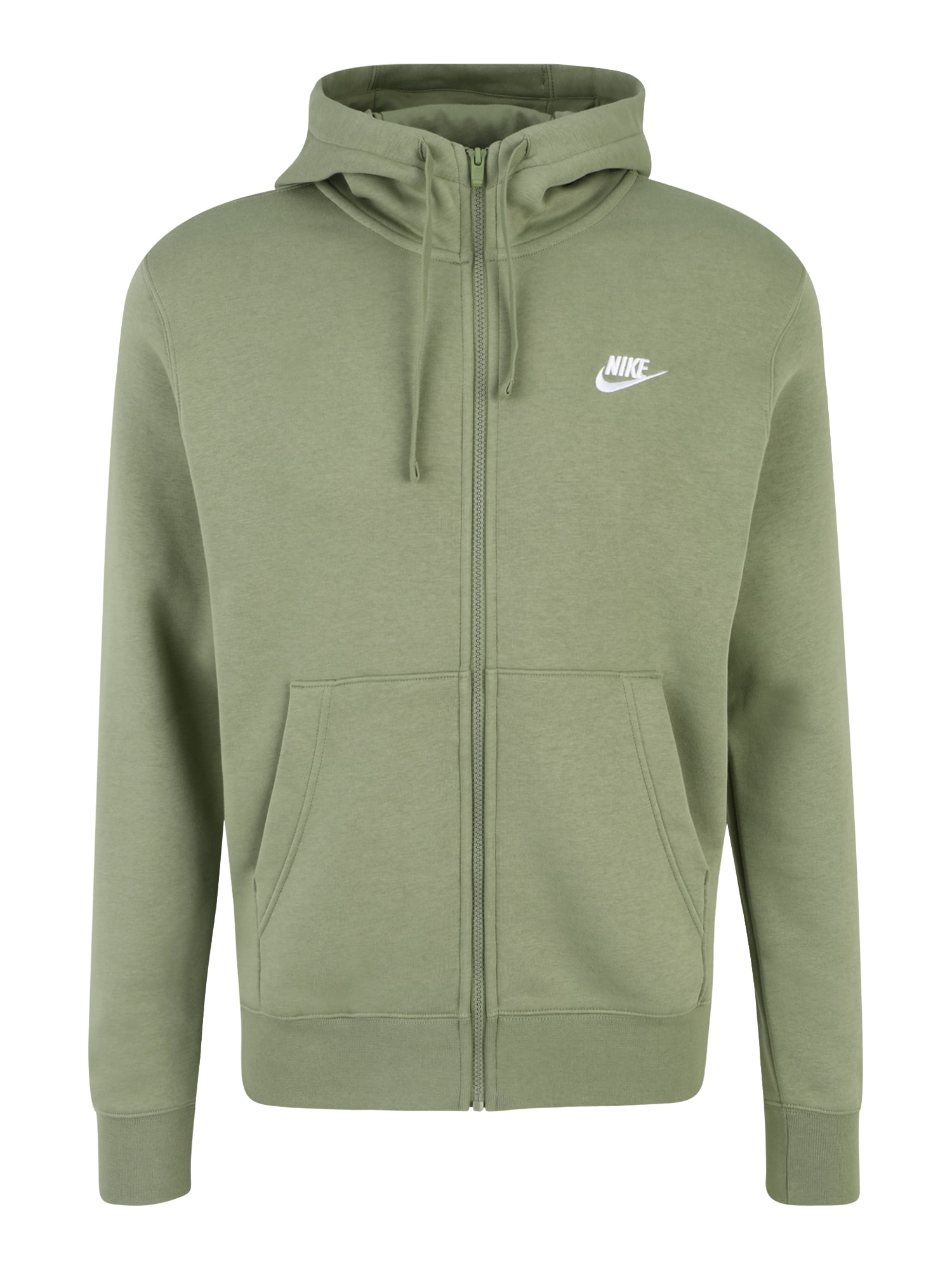 Nike Sportswear Jopa na zadrgo  zelena / bela
