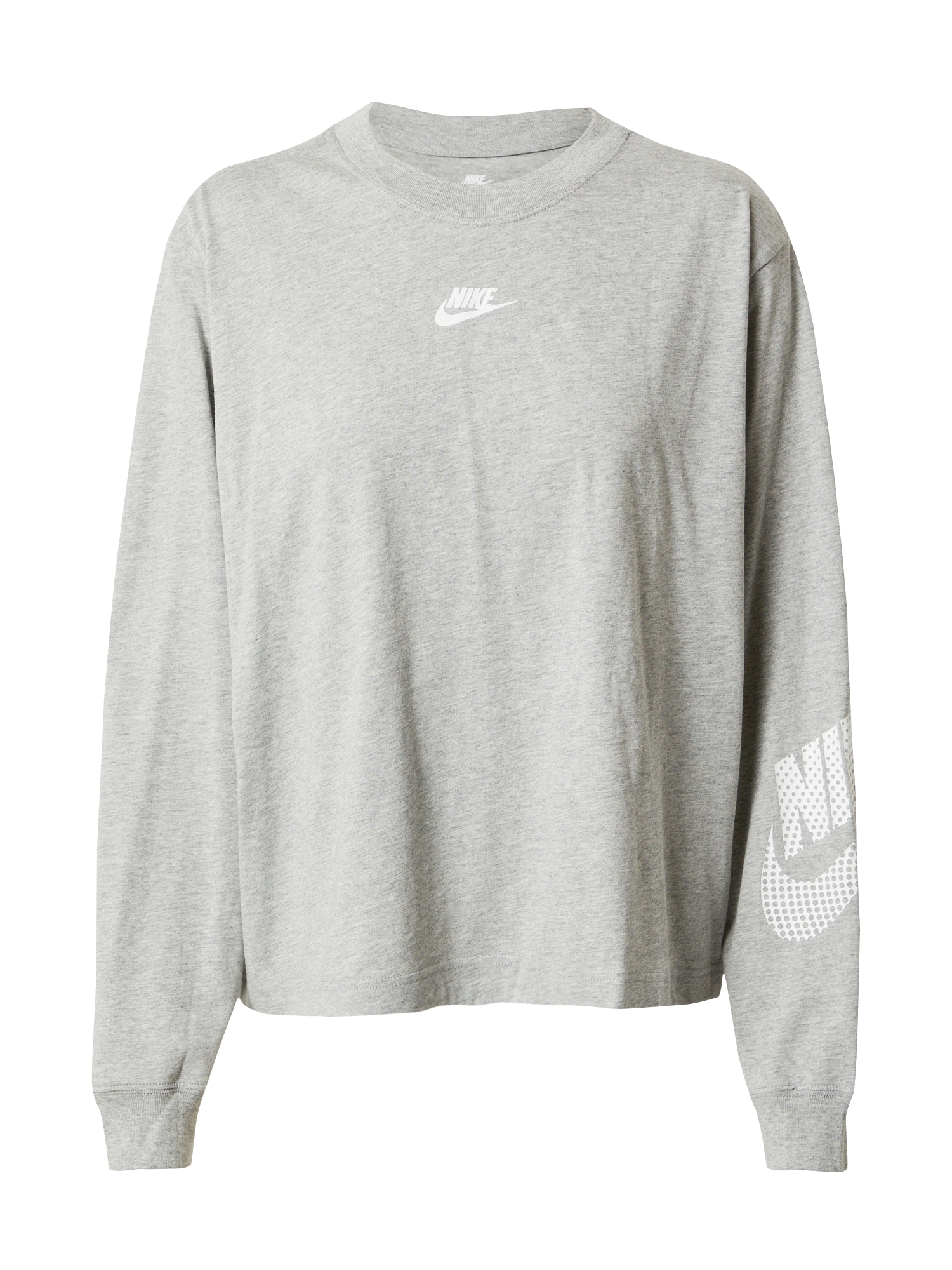 Nike Sportswear Majica  pegasto siva / bela