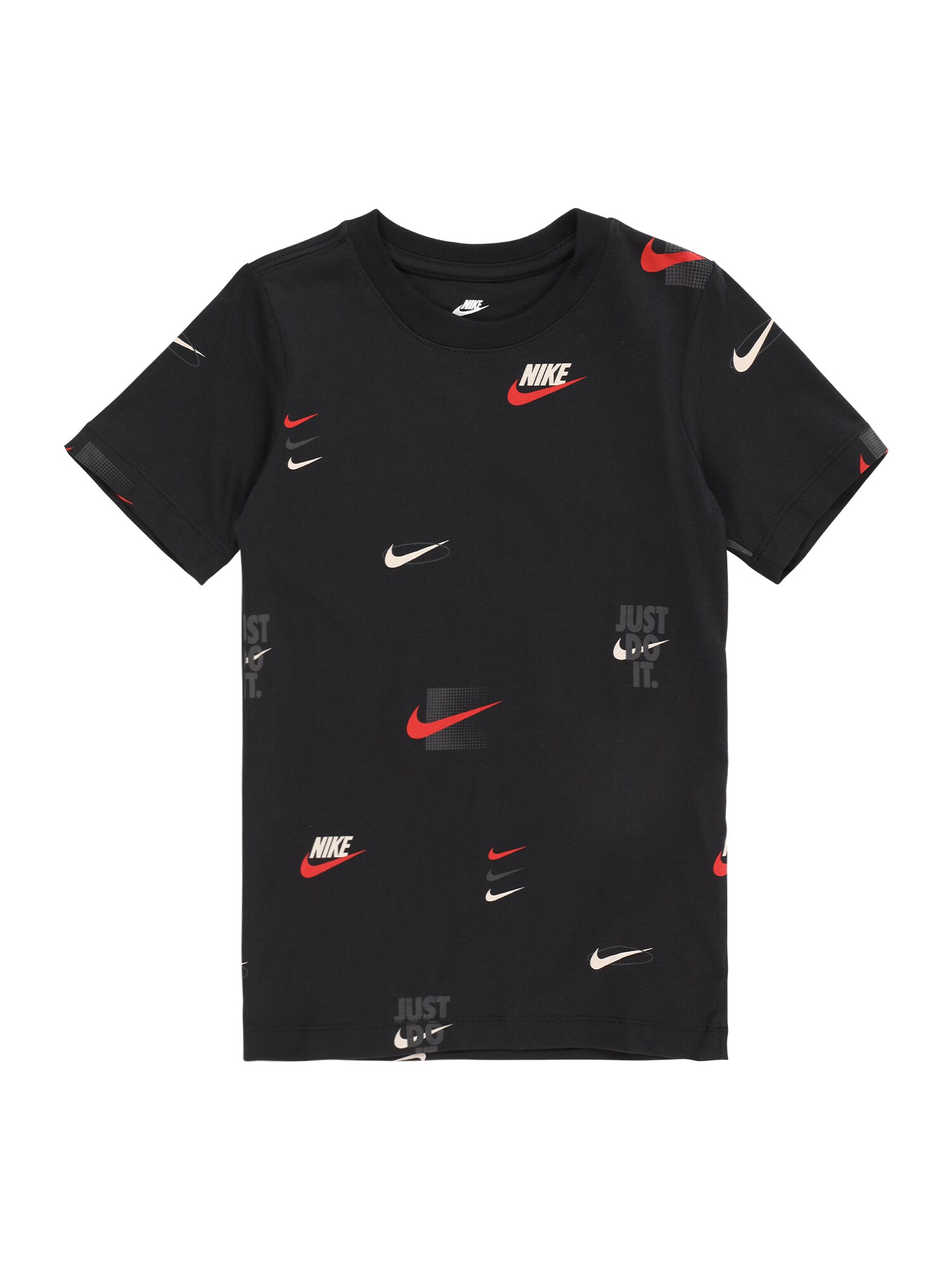 Nike Sportswear Majica  temno siva / rdeča / črna / bela