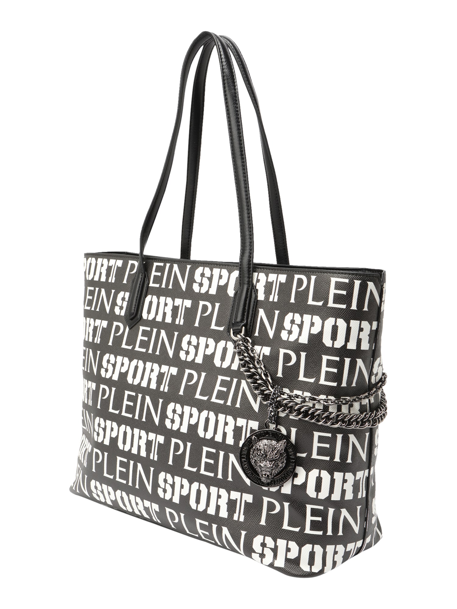 Plein Sport Nakupovalna torba 'ALICE'  črna / bela