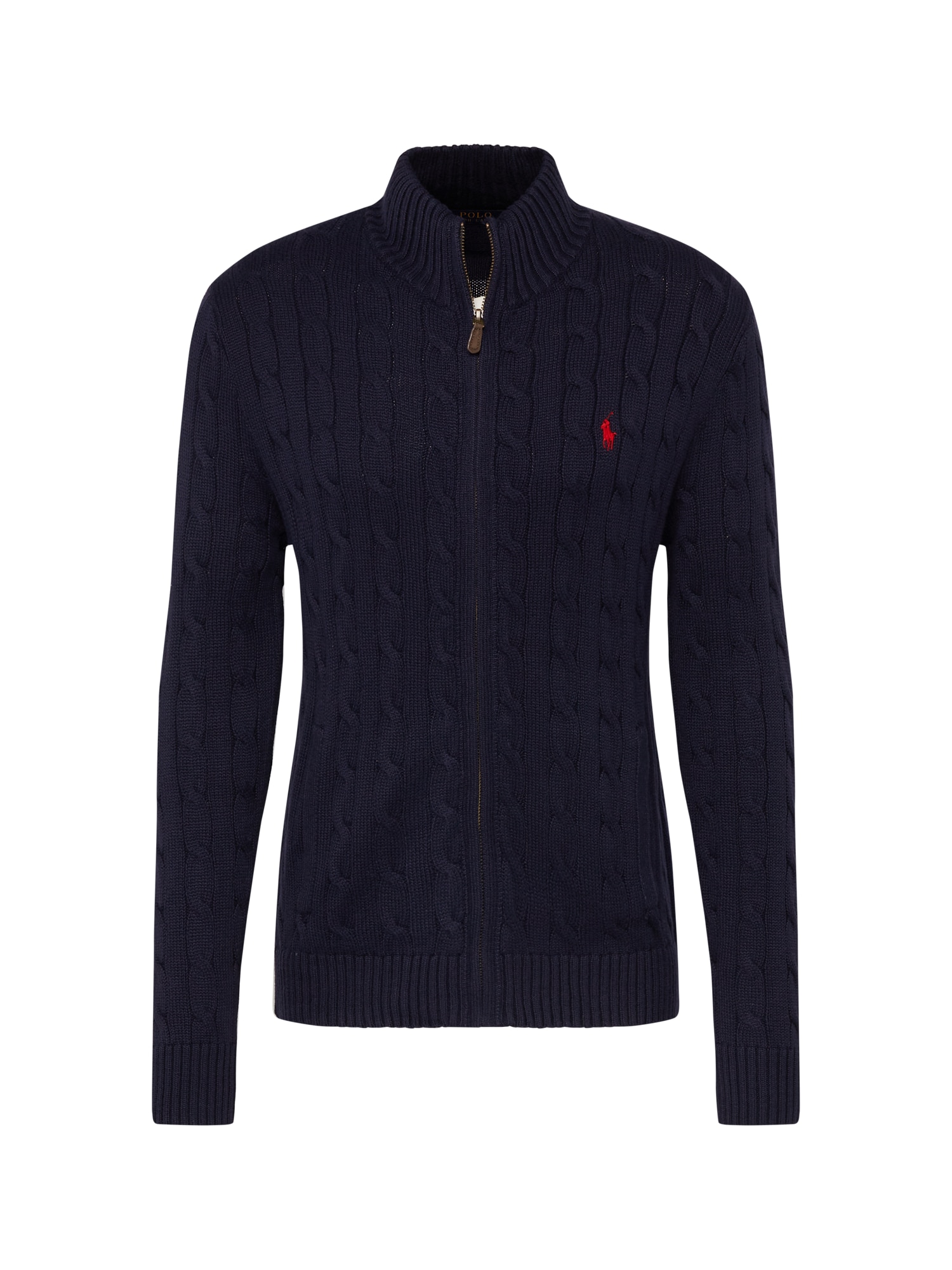 Polo Ralph Lauren Jopa na zadrgo 'CABLE'  mornarska / rdeča