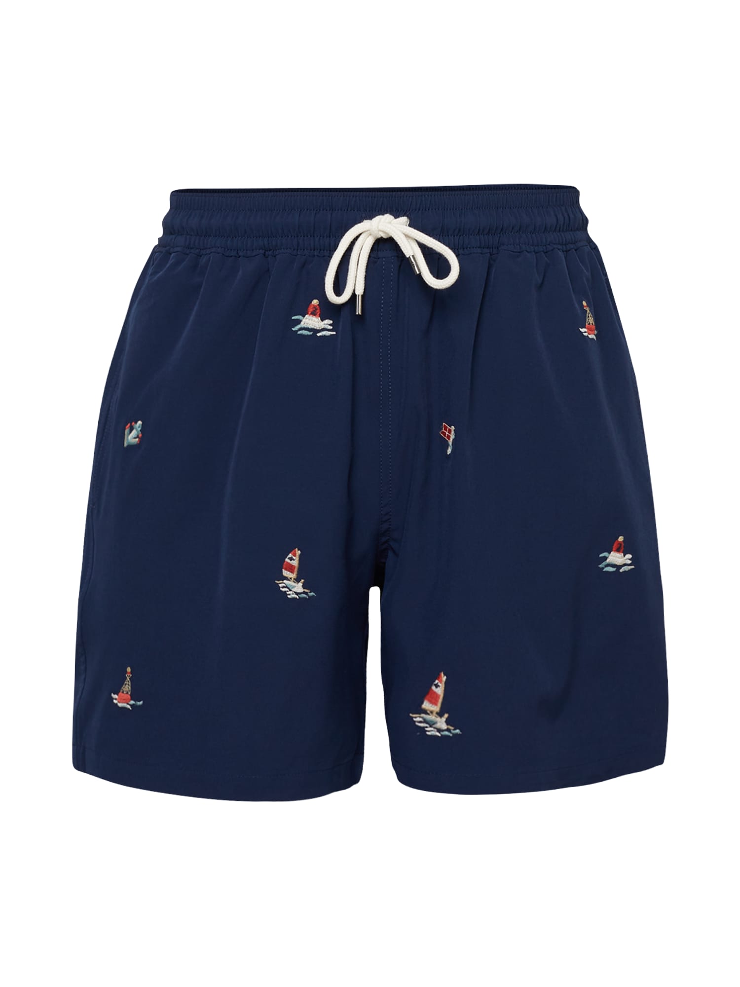 Polo Ralph Lauren Kratke kopalne hlače 'TRAVELER'  mornarska / voda / rdeča / bela