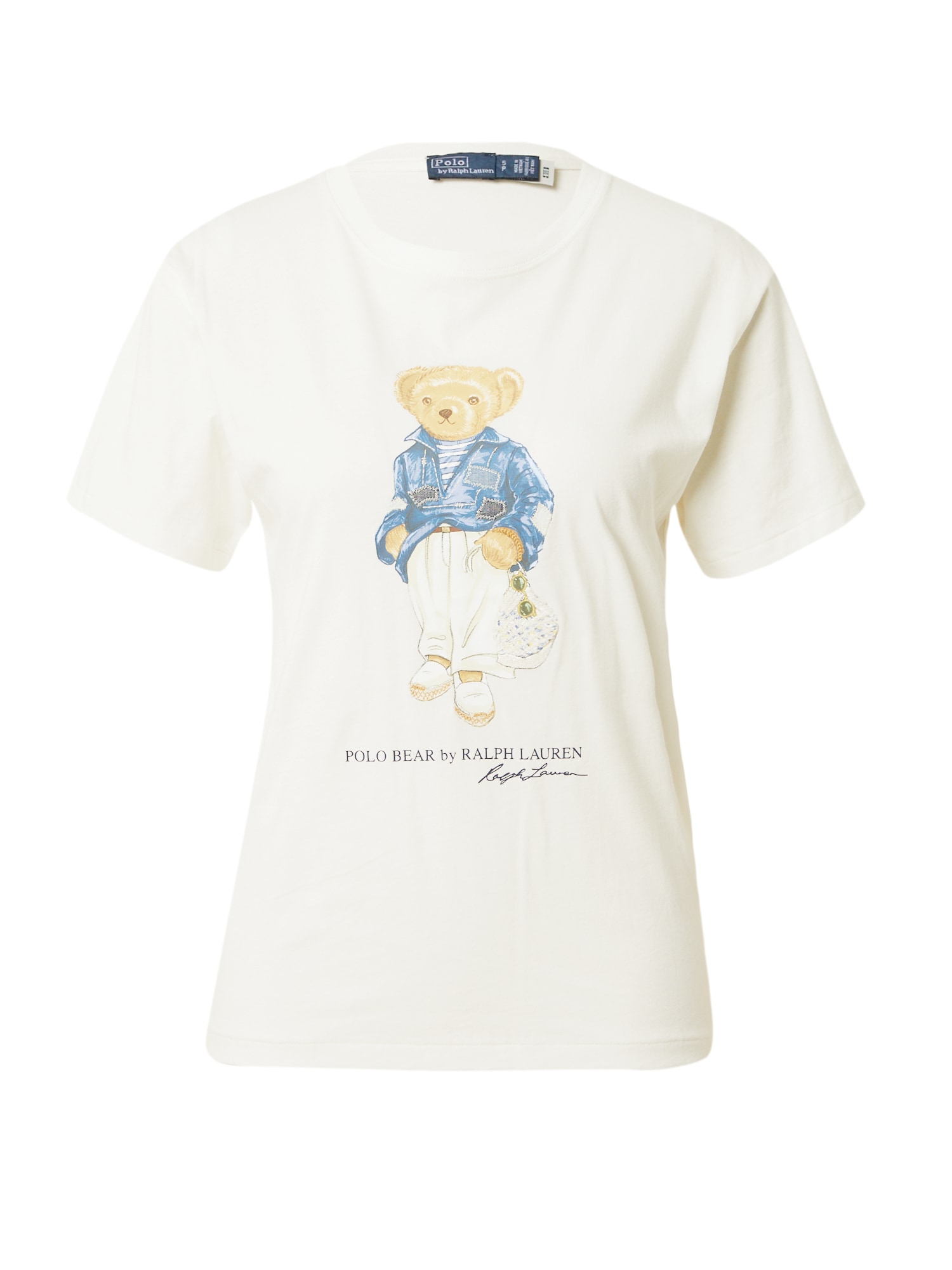 Polo Ralph Lauren Majica 'MED BEAR'  svetlo modra / svetlo rjava / off-bela