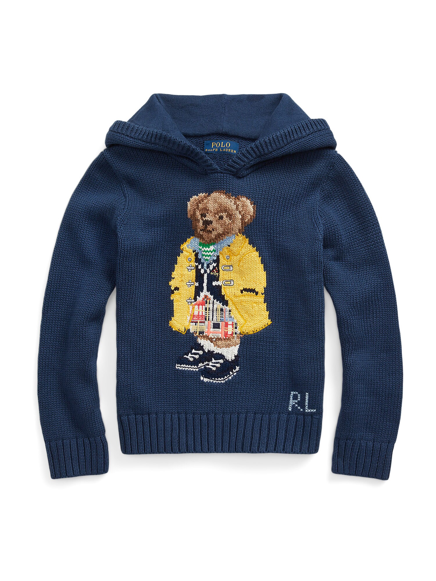 Polo Ralph Lauren Pulover  temno modra / rjava / rumena / bela