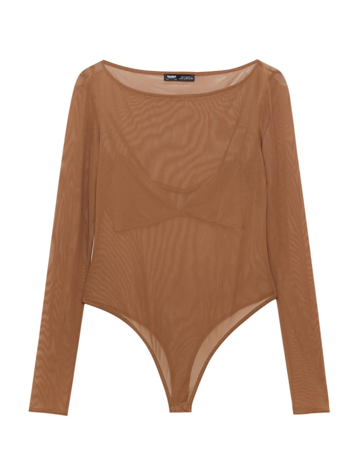 Pull&Bear Bodi majica  rjava