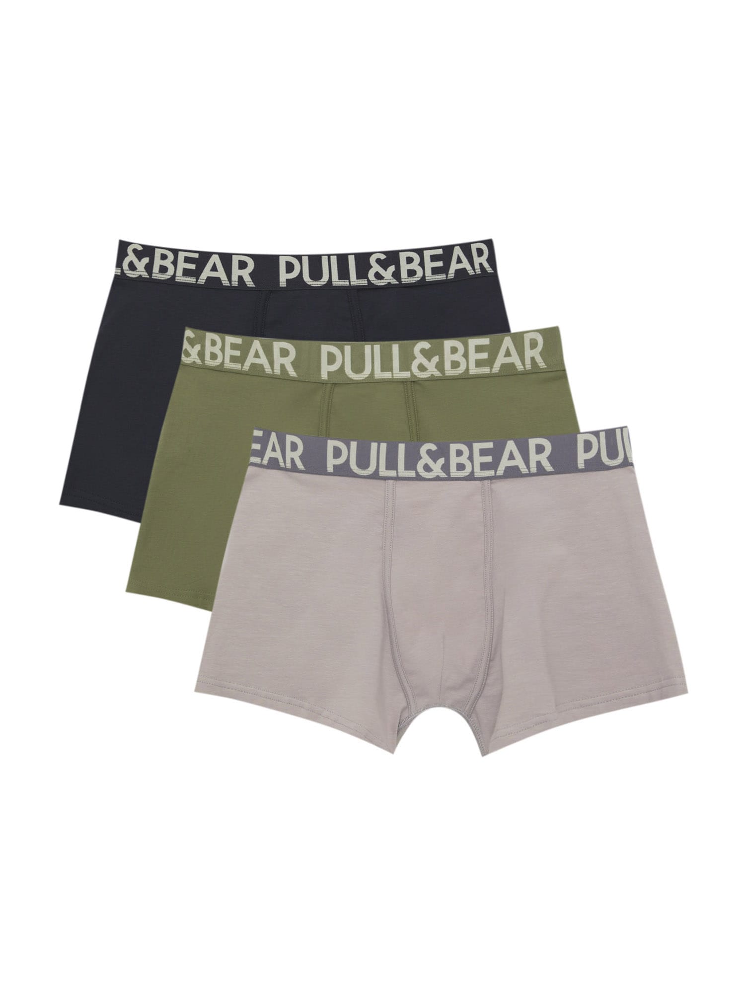 Pull&Bear Boksarice  svetlo siva / temno siva / oliva / črna