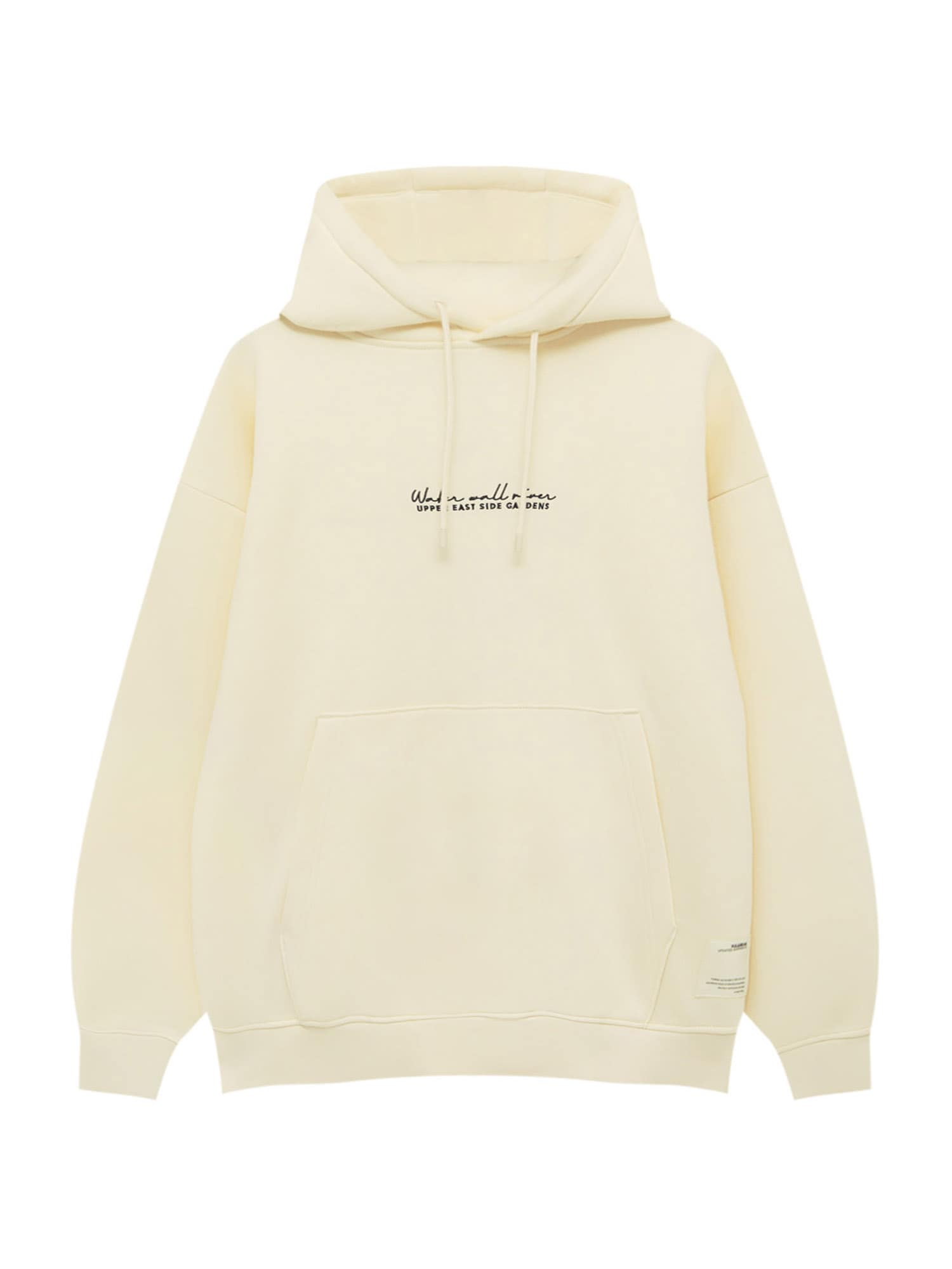 Pull&Bear Majica 'PLUSH'  črna / volneno bela