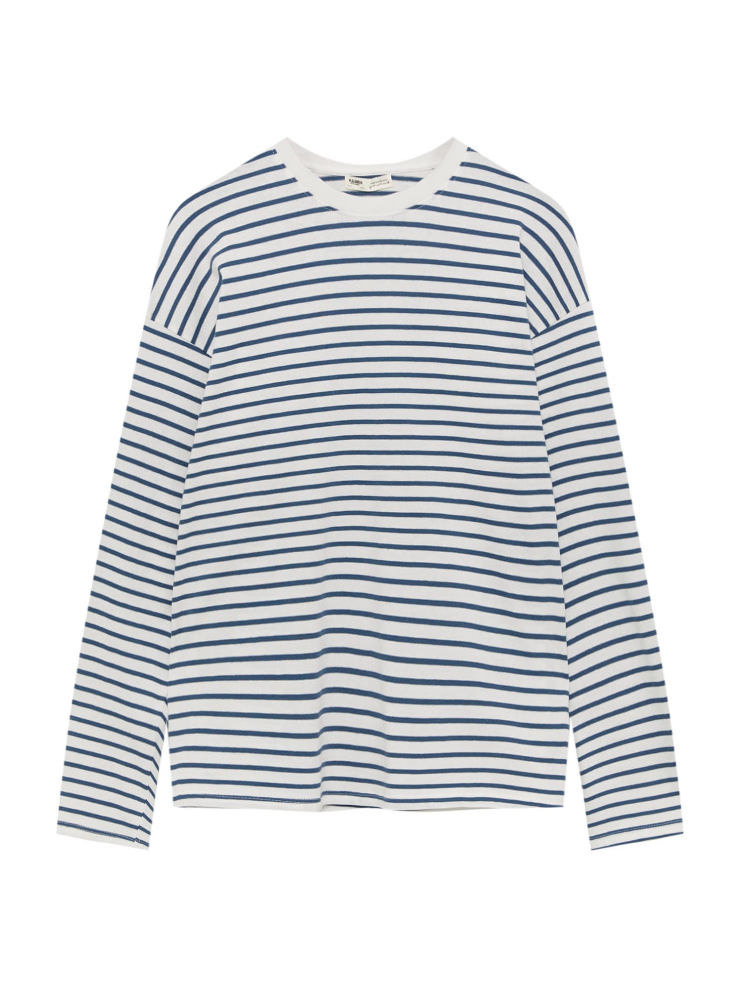 Pull&Bear Majica  modra / off-bela