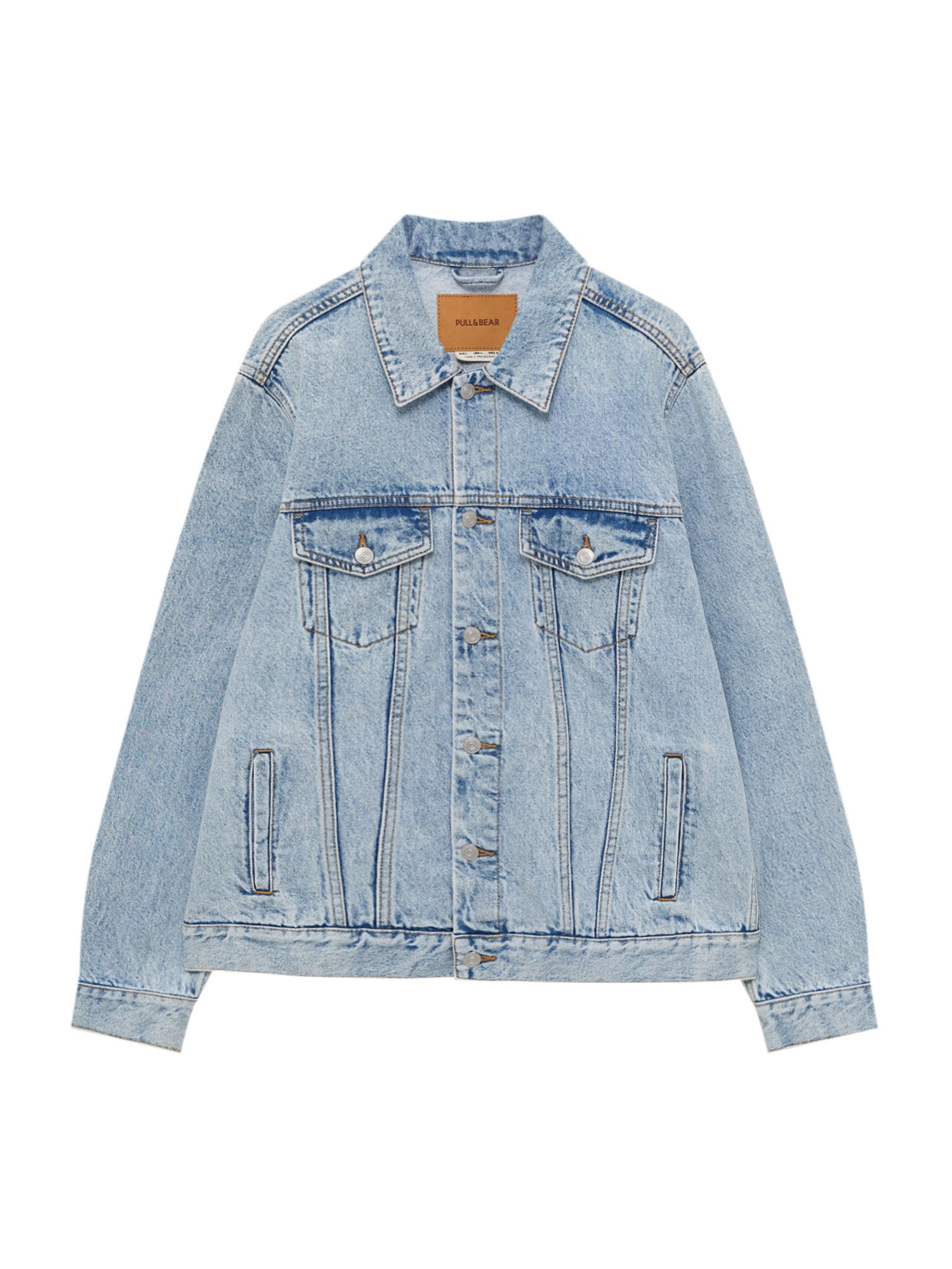 Pull&Bear Prehodna jakna  moder denim