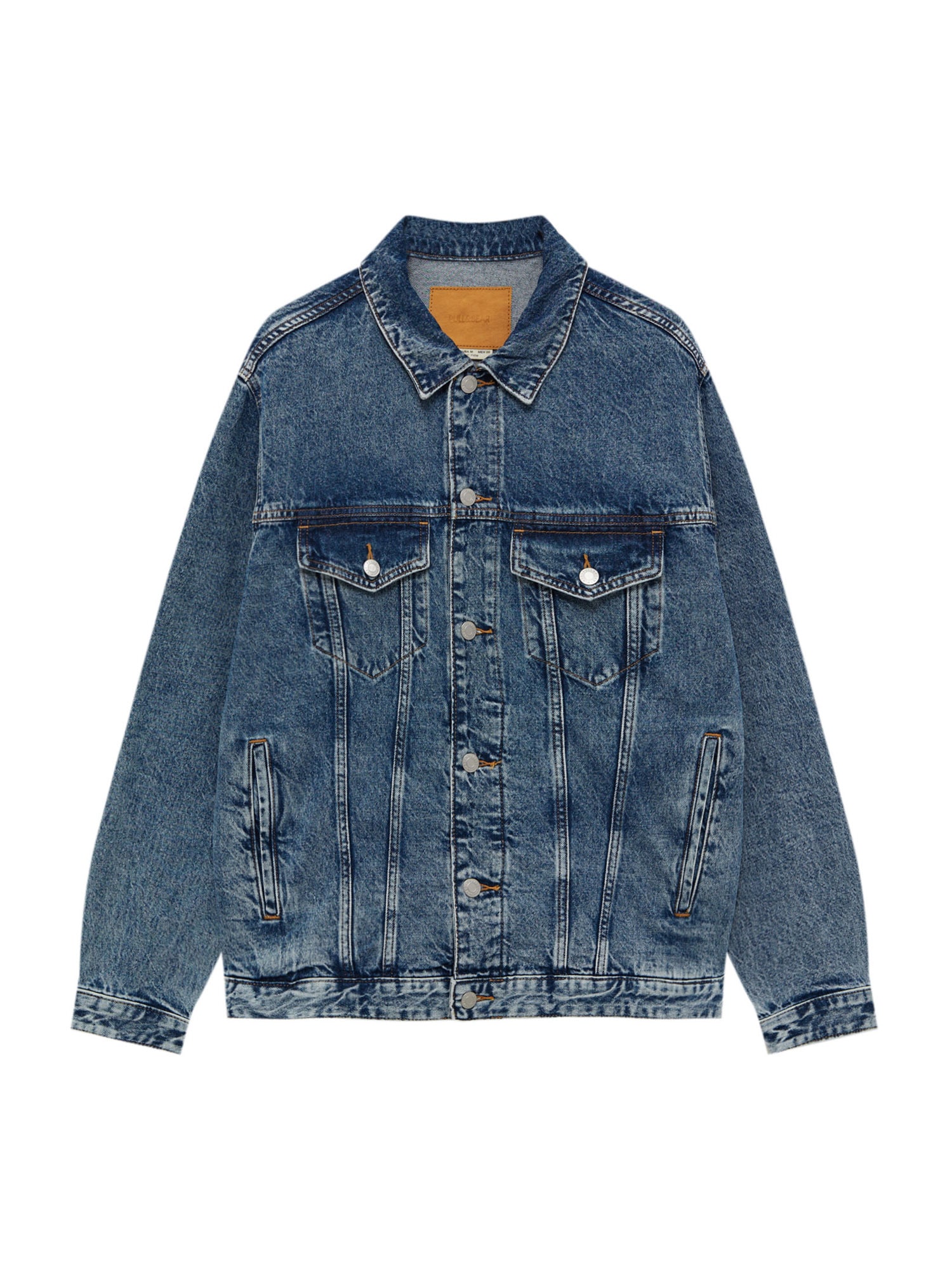 Pull&Bear Prehodna jakna  moder denim