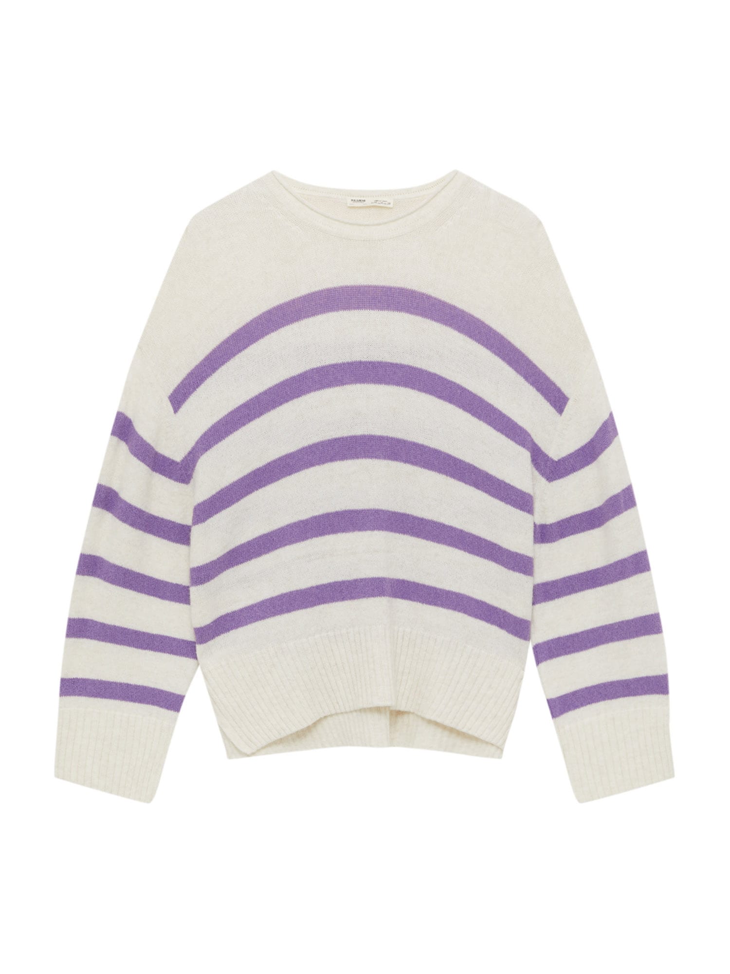 Pull&Bear Pulover  lila / bela