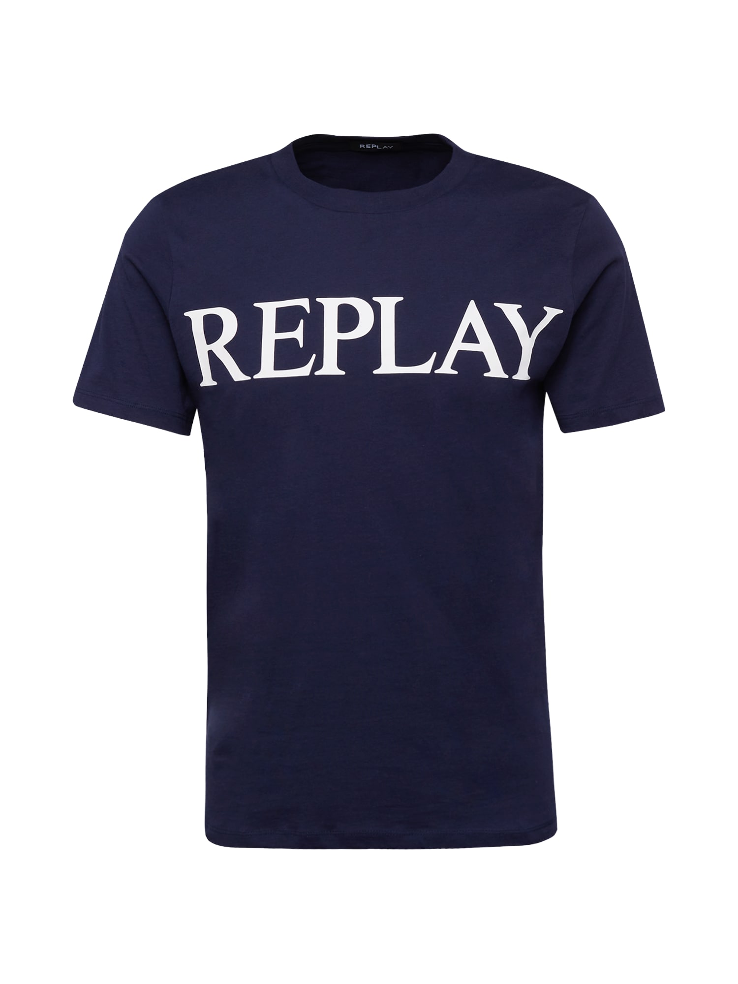 REPLAY Majica  temno modra / bela