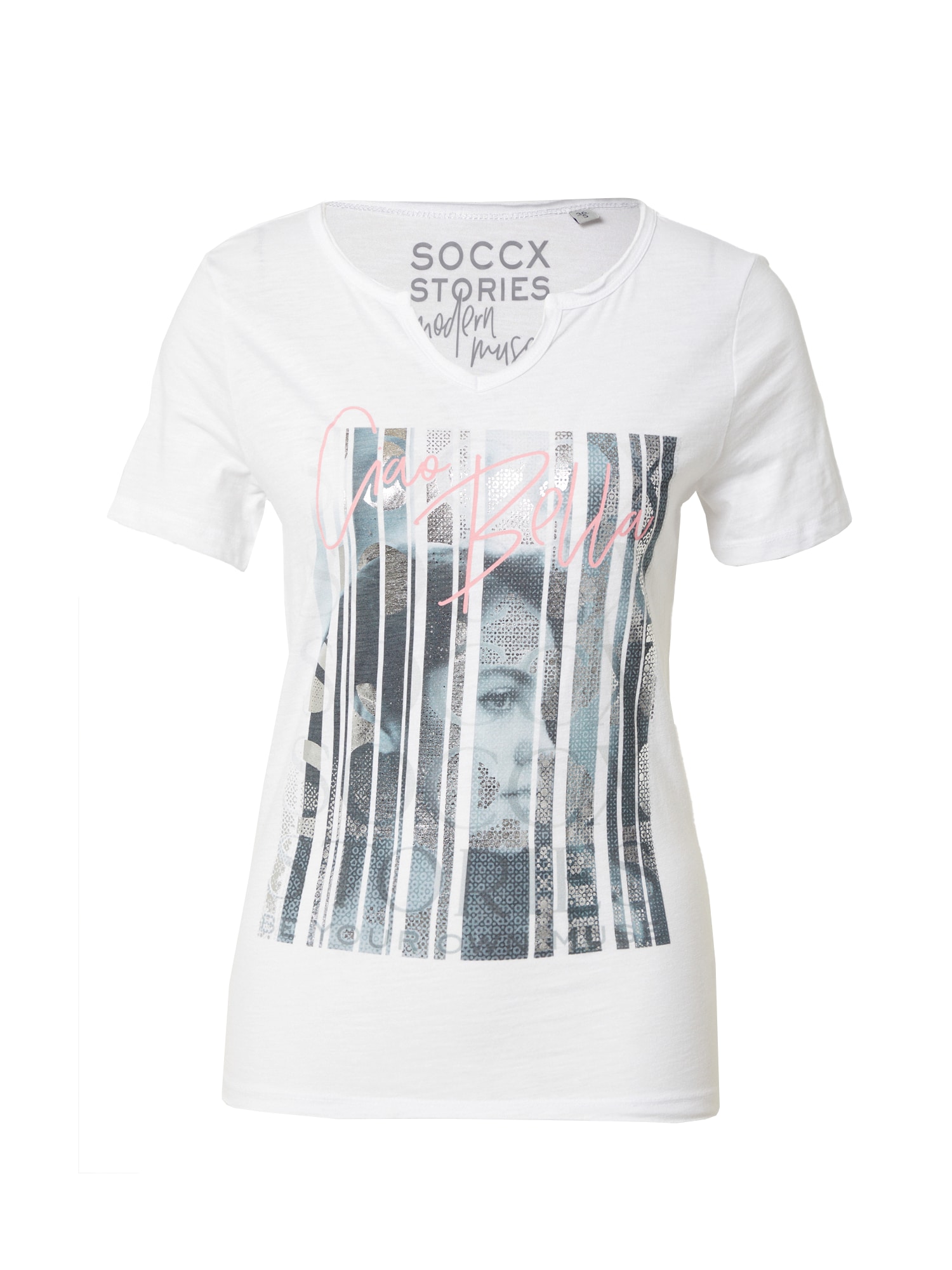 Soccx Majica  mešane barve / volneno bela